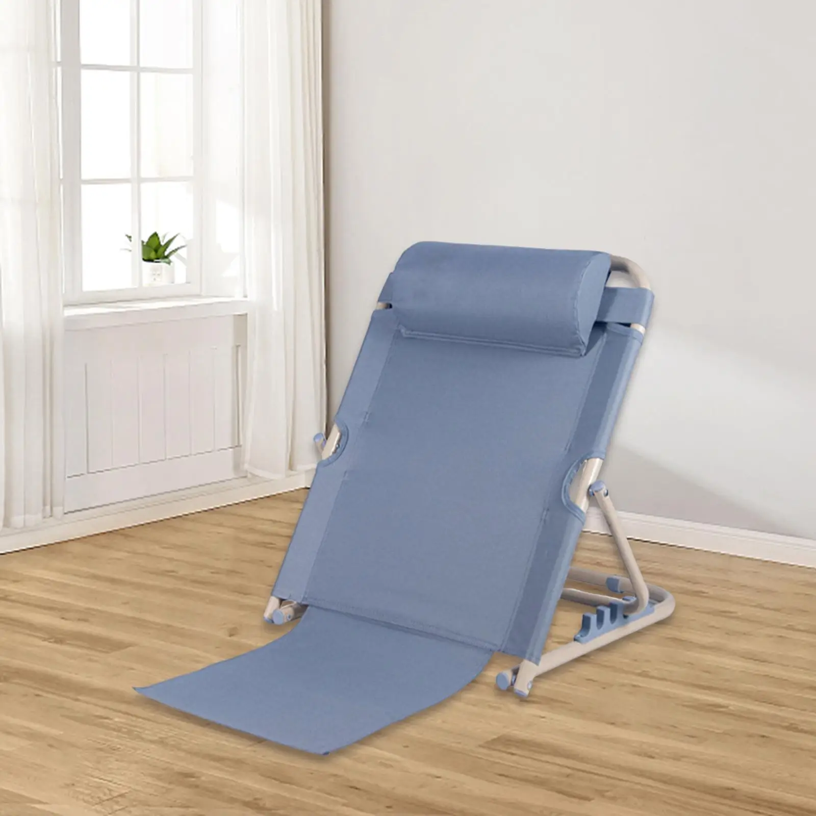 Sit up Back Rest Folding Chair Adjustable with Head Cushion Multi Function Portable Support Bed Backrest for Head Neck