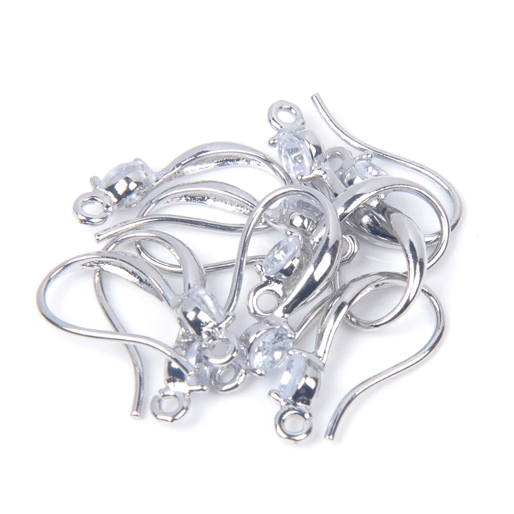 Showsang 20 Stück Schmuck Pass erreichen Nickel frei Gold Rhodiniert Kupfer, Zirkon Schmuck machen Ergebnisse DIY Ohrringe – Detail 4