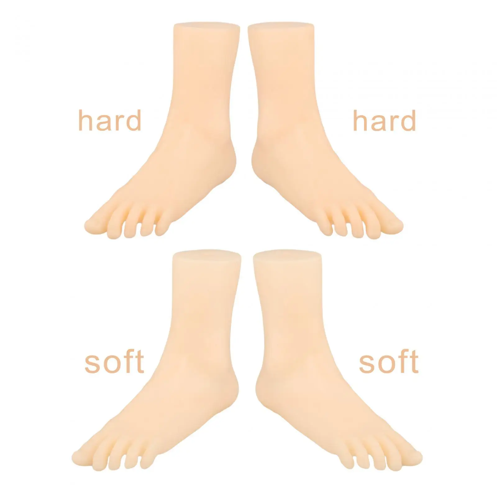 Women Mannequin Foot Display Foot Model Stand Tools Sandals Shoes Sock Display for Shop Toe Rings Retail Short Stocking Chains