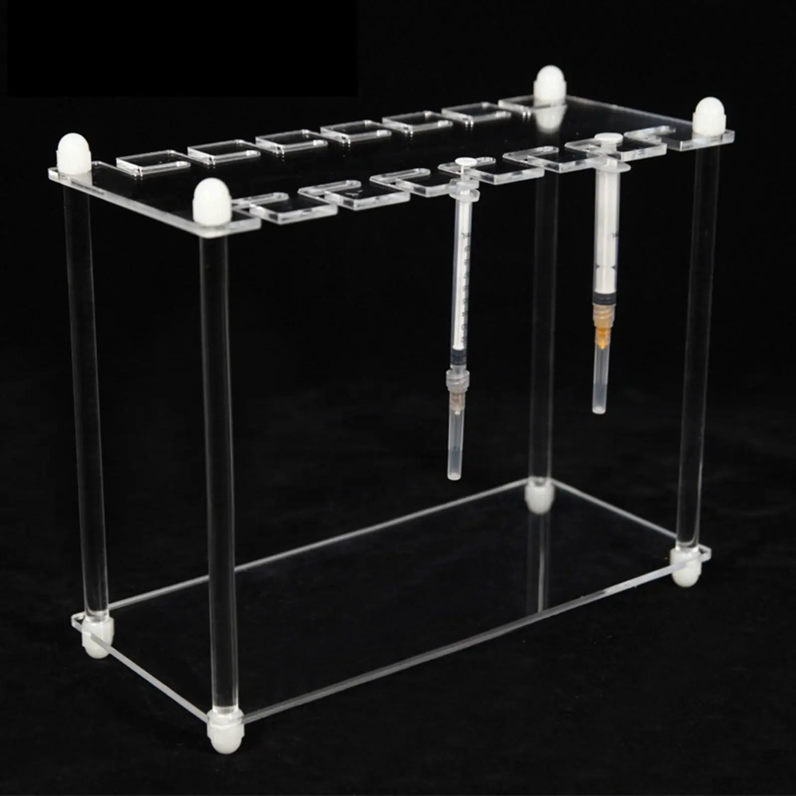 Transparent Test Tubes Rack Burette Shelf Glass 14 Holes Easy to Finish Holder