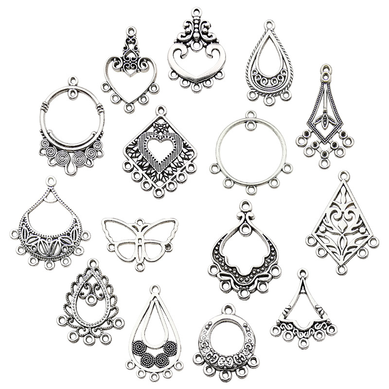 20PCS Retro Ethnische Hängenden Kopf Ohrringe Stecker Für Schmuck Machen Armband Halskette Verbindung Link DIY Zubehör Liefert – Detail 1