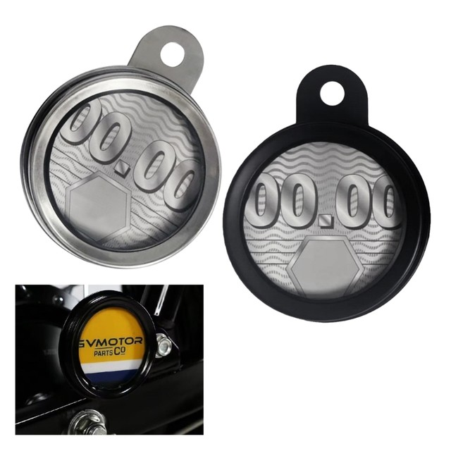 Porte-étiquette De Moto étanche Réutilisable - Support Rond En Acier Inox, Dimensions 11,2x8,7 Cm - 7