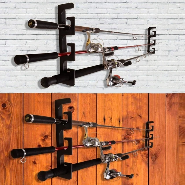 Wall-Mounted Fishing Rod Holder Set for Garage Holds 6 Rods Fishing Pole  Rack for Wall and Ceiling, Fishing Pole Storage - AliExpress