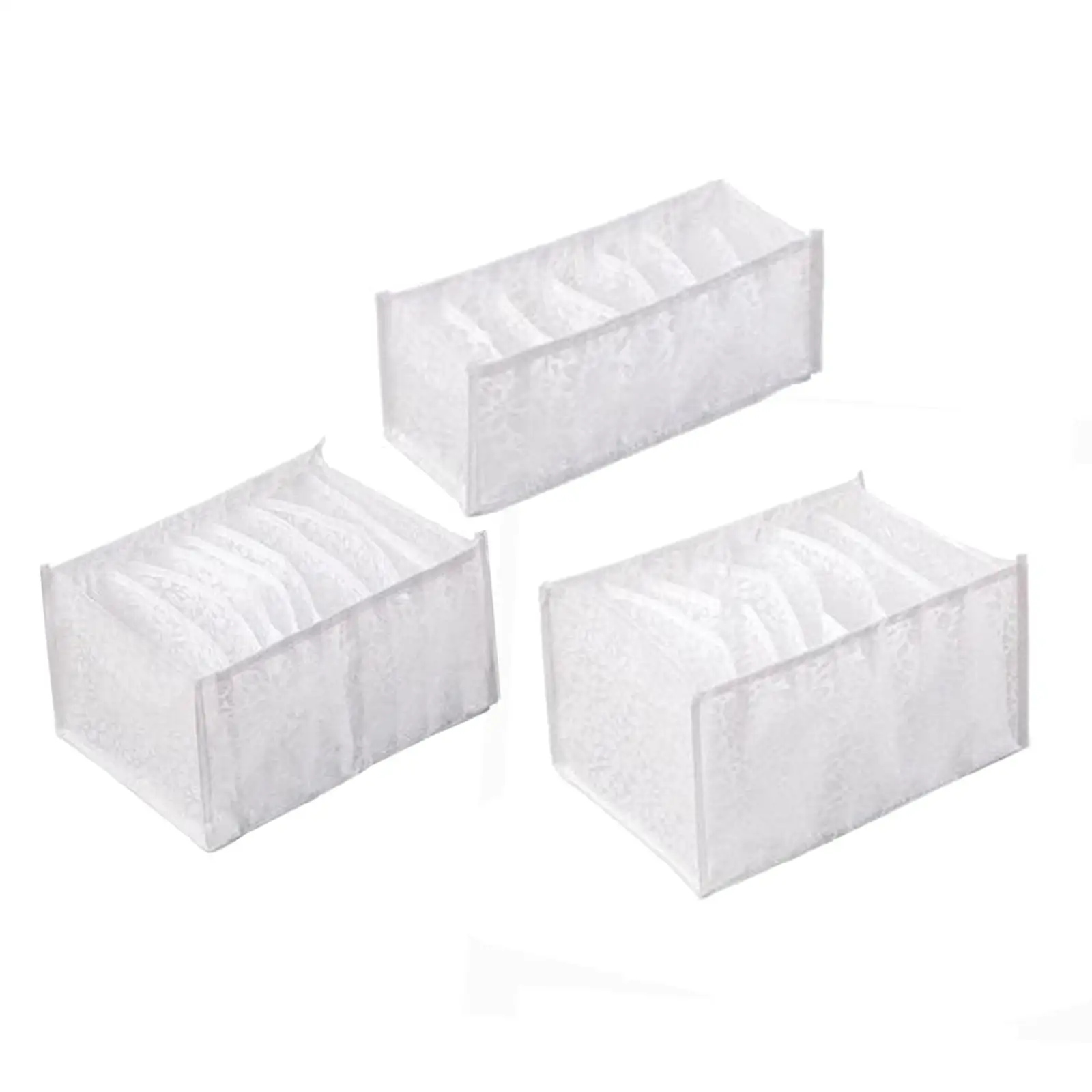 Clothes Storage Boxes with Compartments Washable Stackable Wardrobe Clothes Organizer for Socks Trousers Underwear Bra Pants