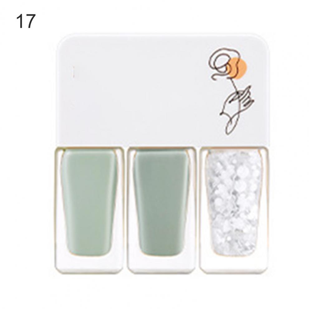 3Pcs/Set Water-Based Gel Nail Polish Set - 12g, Quick-Dry, DIY 3-in-1 Nail Art