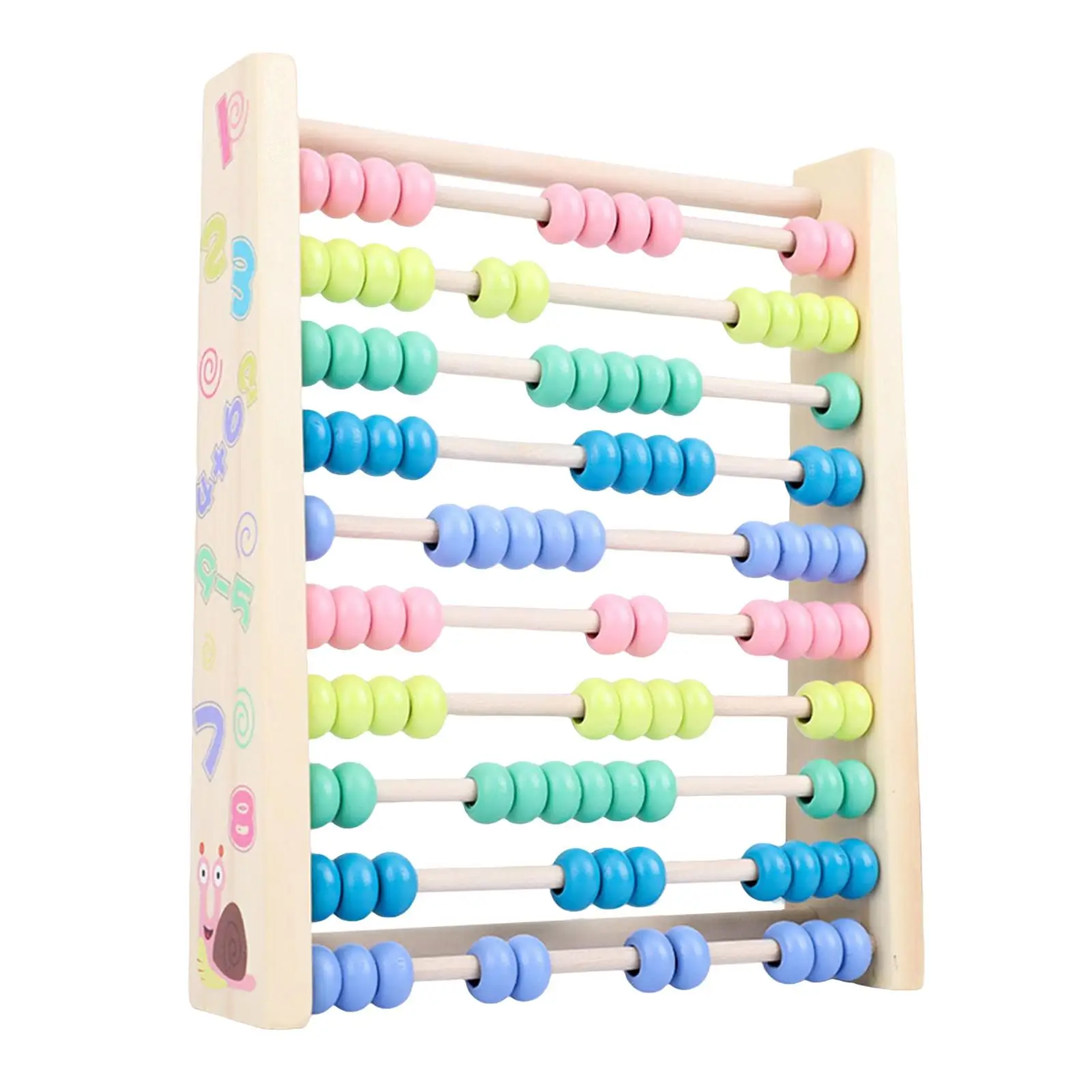 Wooden Abacus Educational Toy Multicolor Sensory Multifunctional Counting Toy for Living Room