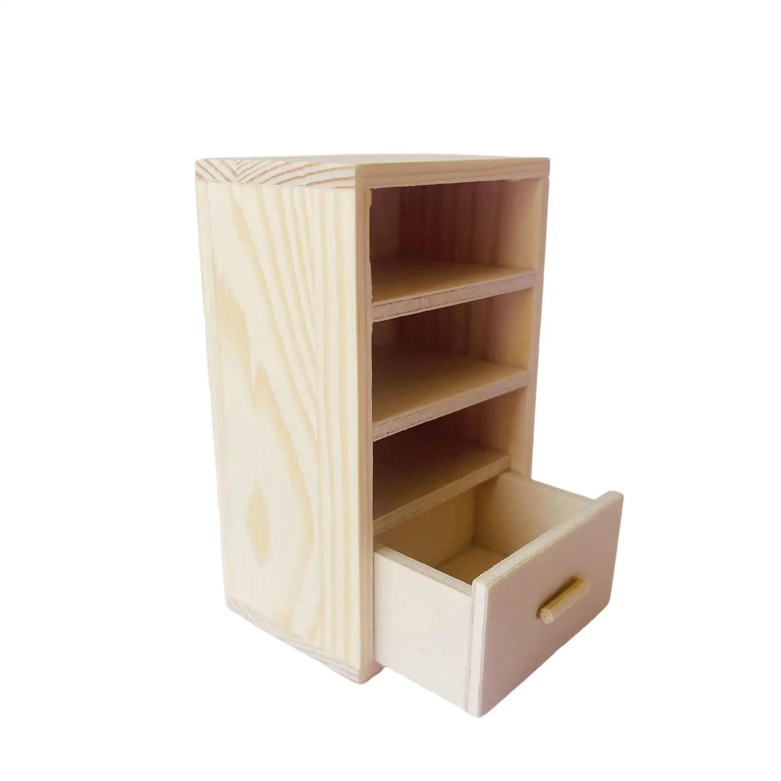 1:12 Dollhouse Bookcase Mini Furniture Storage Shelf for Fairy Garden Decor