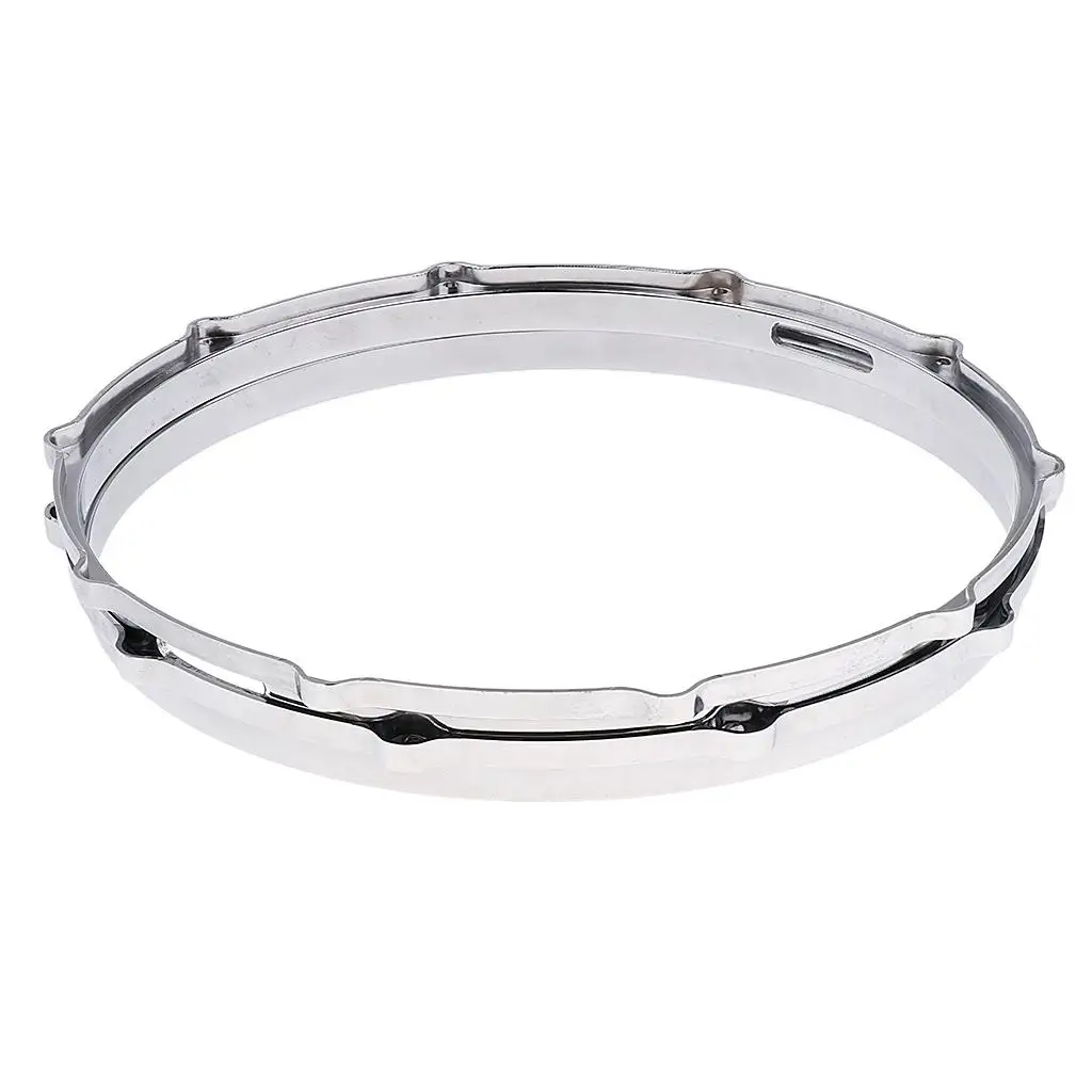 Tooyful 1 Pair 14`` Aluminum Snare Drum Hoop Ring Rim Percussion Instrument Parts Accessories