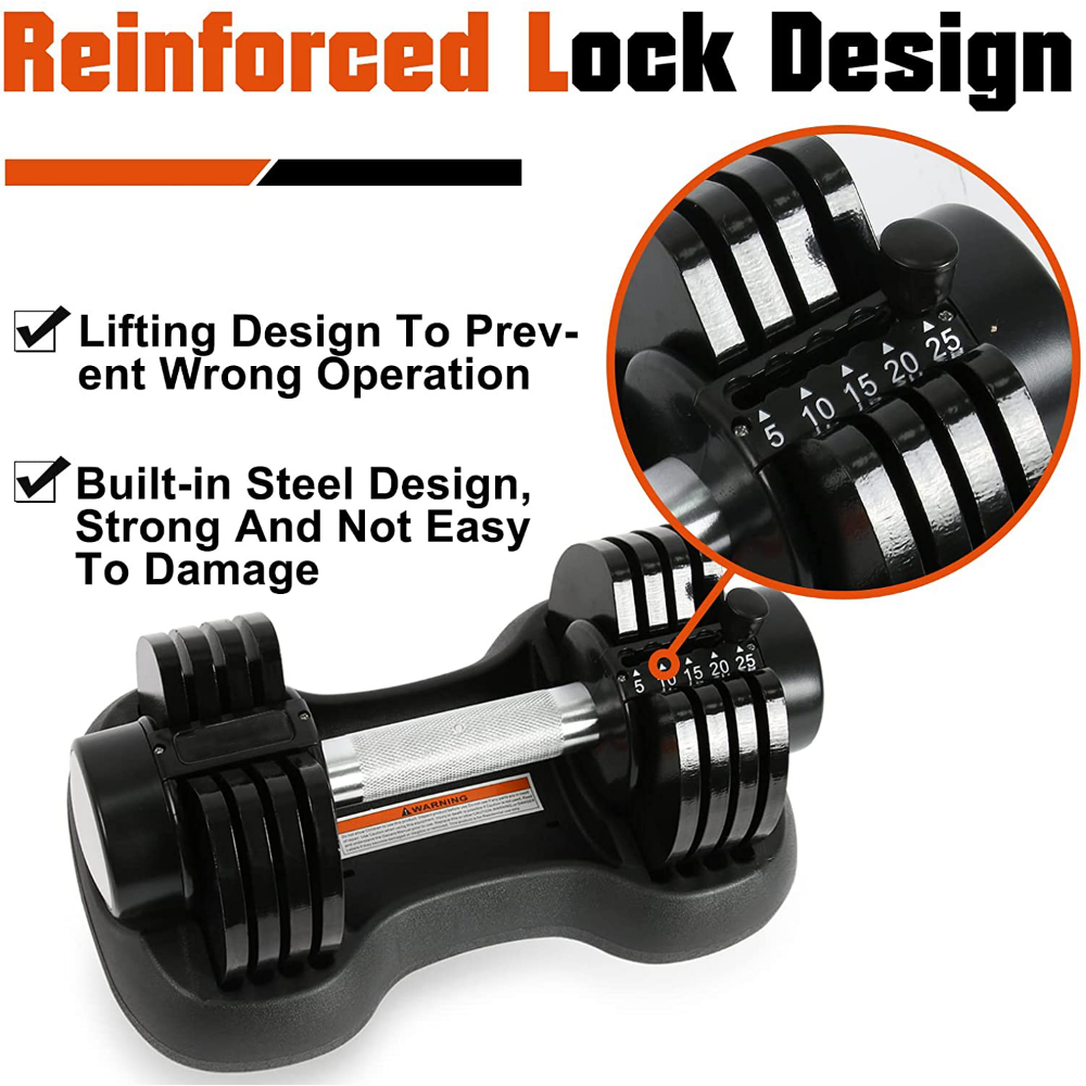 Adjustable Dumbbell 25 Lbs. Locker for Sports
