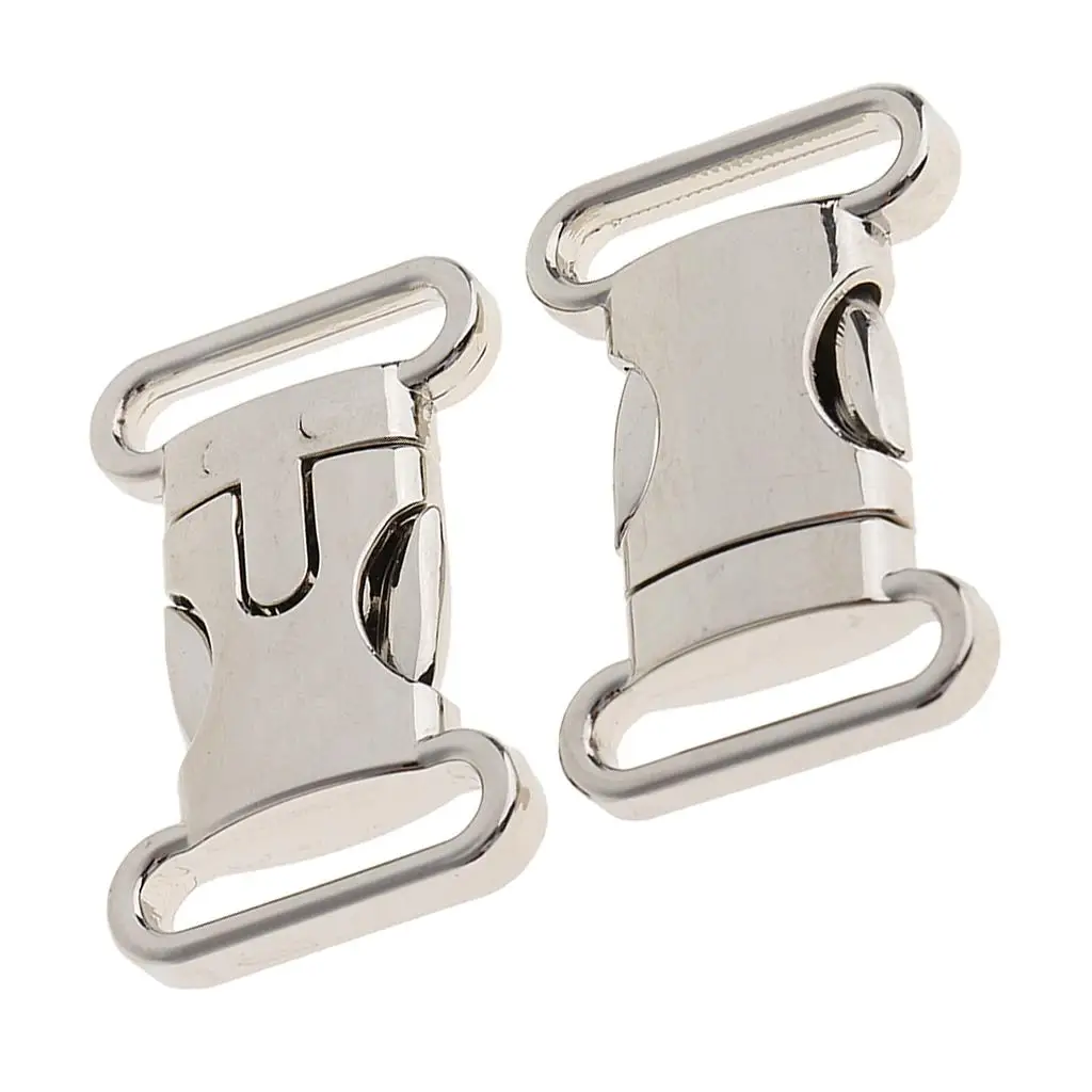 2 Pieces Stainless  Release Buckle for Paracordaa Bracelet  Bag Clasp
