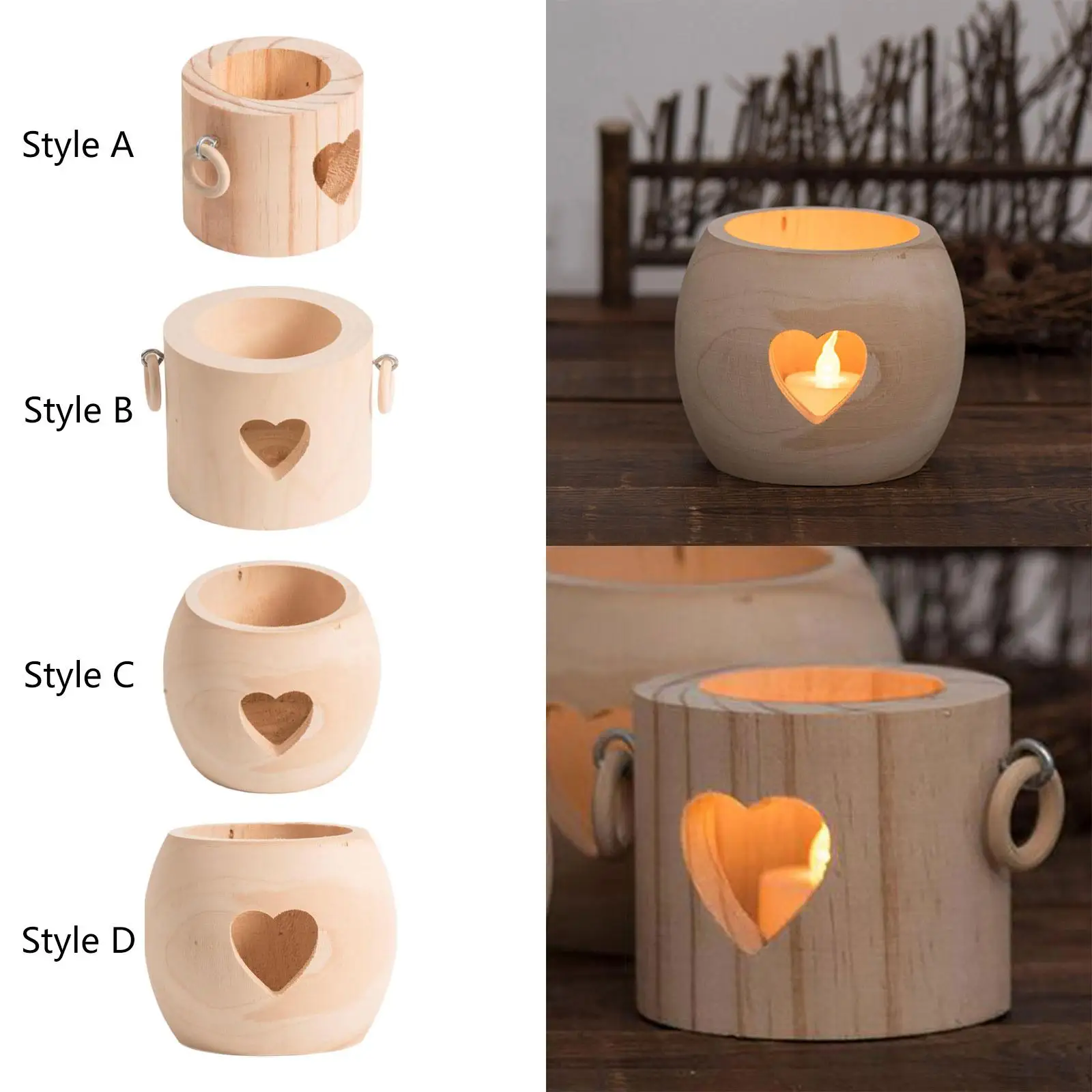 Candelabra Tealight Candleholder Wooden Candlestick Candles Stand for Livingroom Prayer Candles Anniversary Votive Candles Party