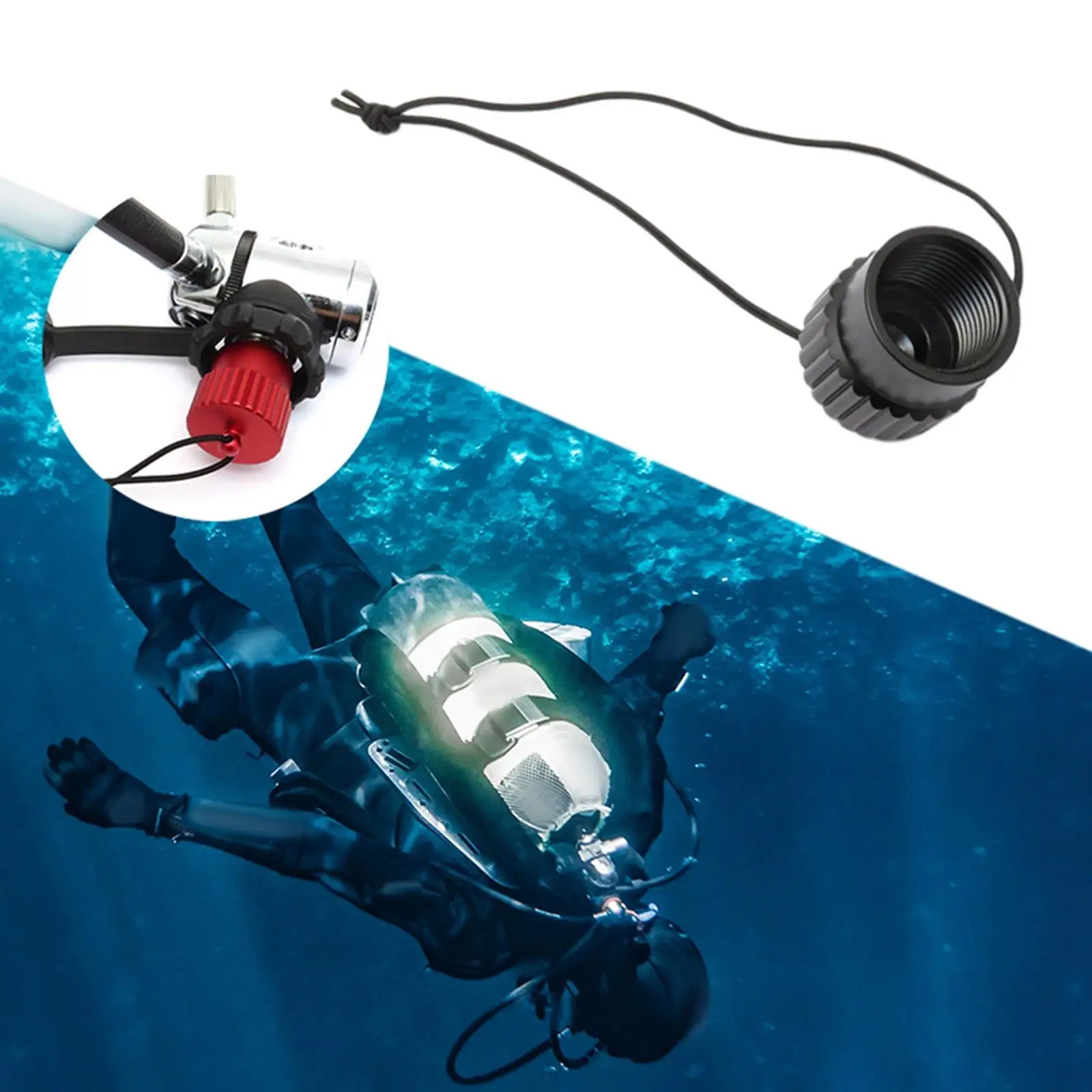 Scuba Tank Valve Dust Plug Cap Scuba Tank Valve Cover Portable Lake Sports Diver Sturdy Diving Accessories for Din Tank Valve