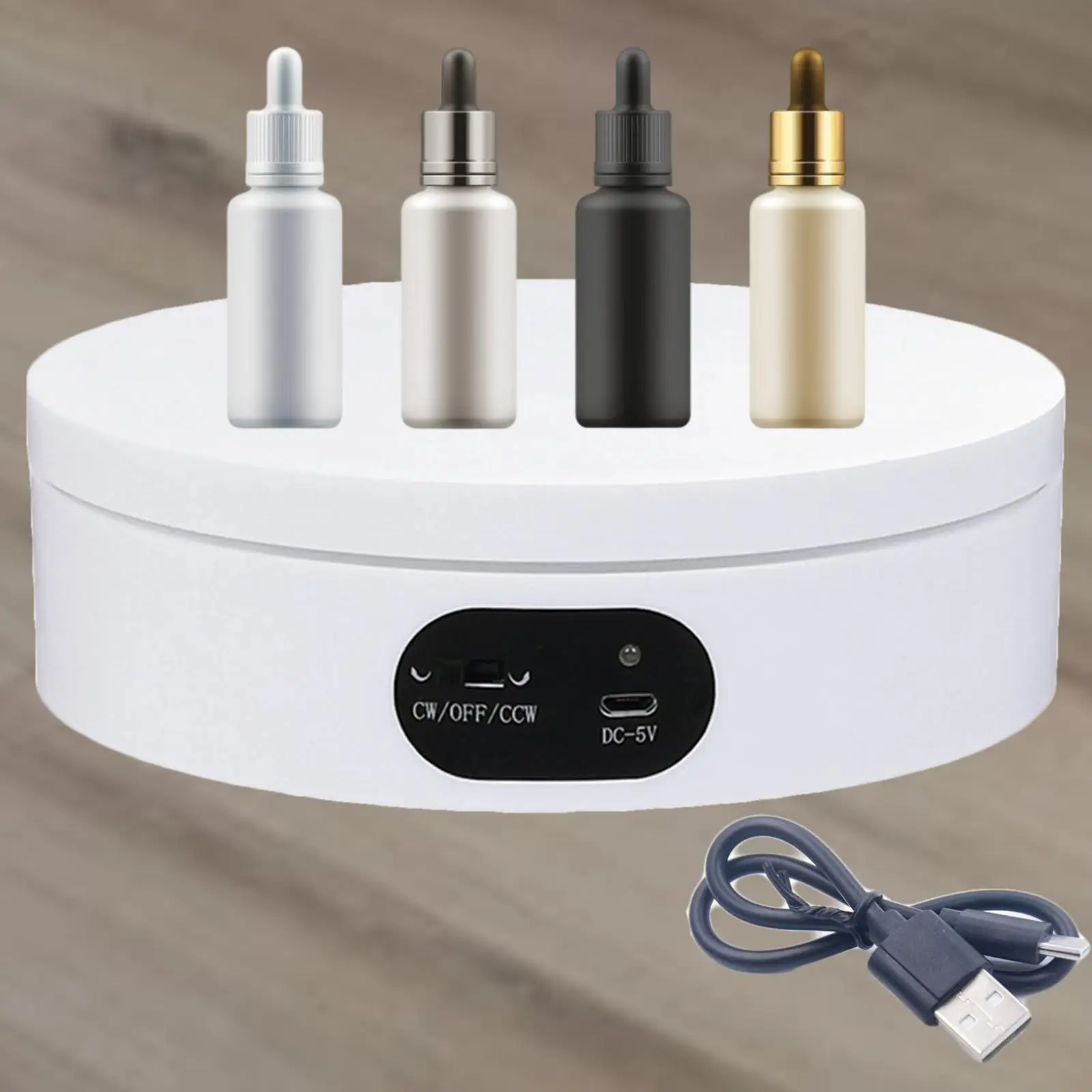 Electric Rotating Display Turntable USB Charging Jewelry Display Holder