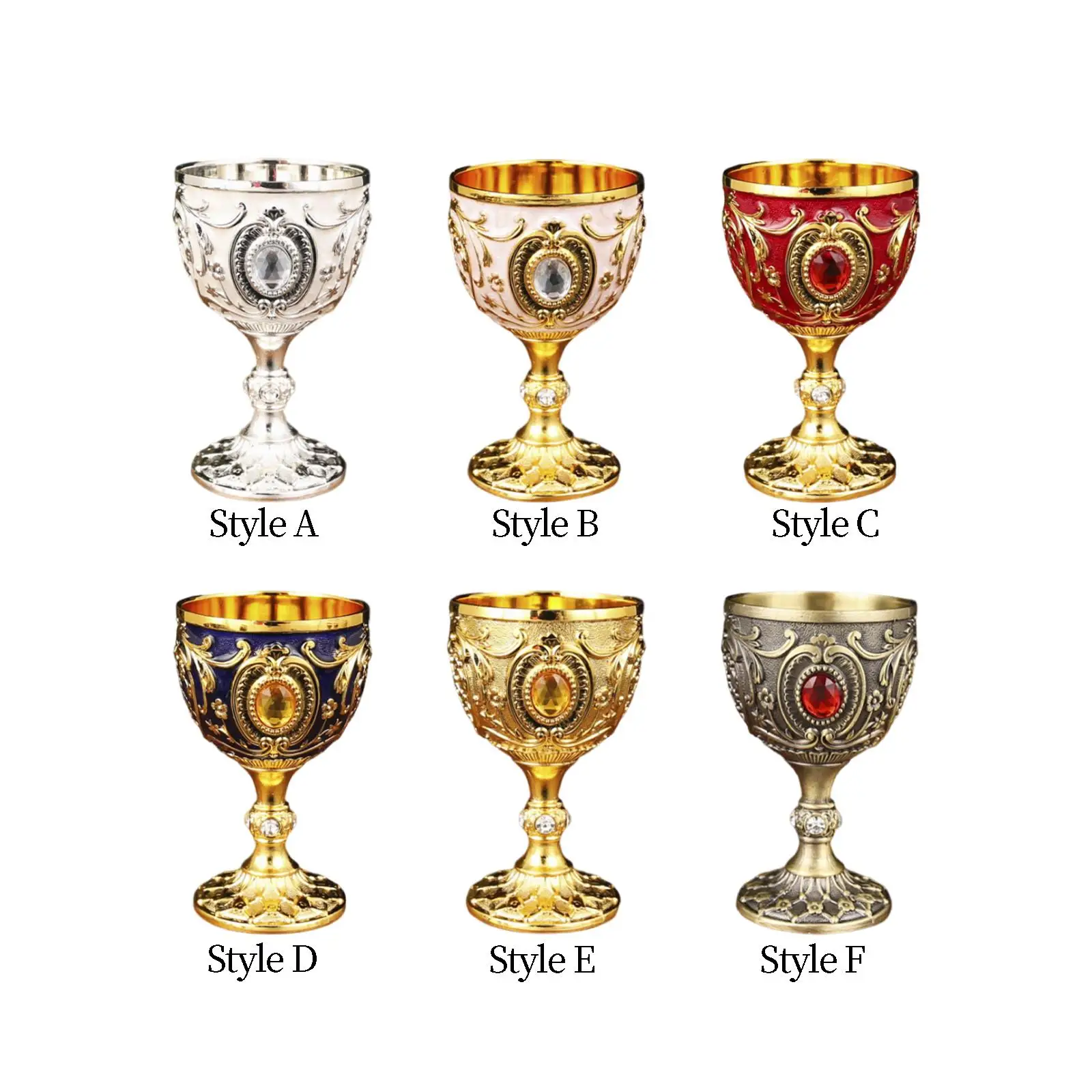 Metal Wine Cup Goblet 30ml for Collection, Decor Height 70mm, Diameter 43mm Party Supplies Exquisite Workmanship Medieval Style