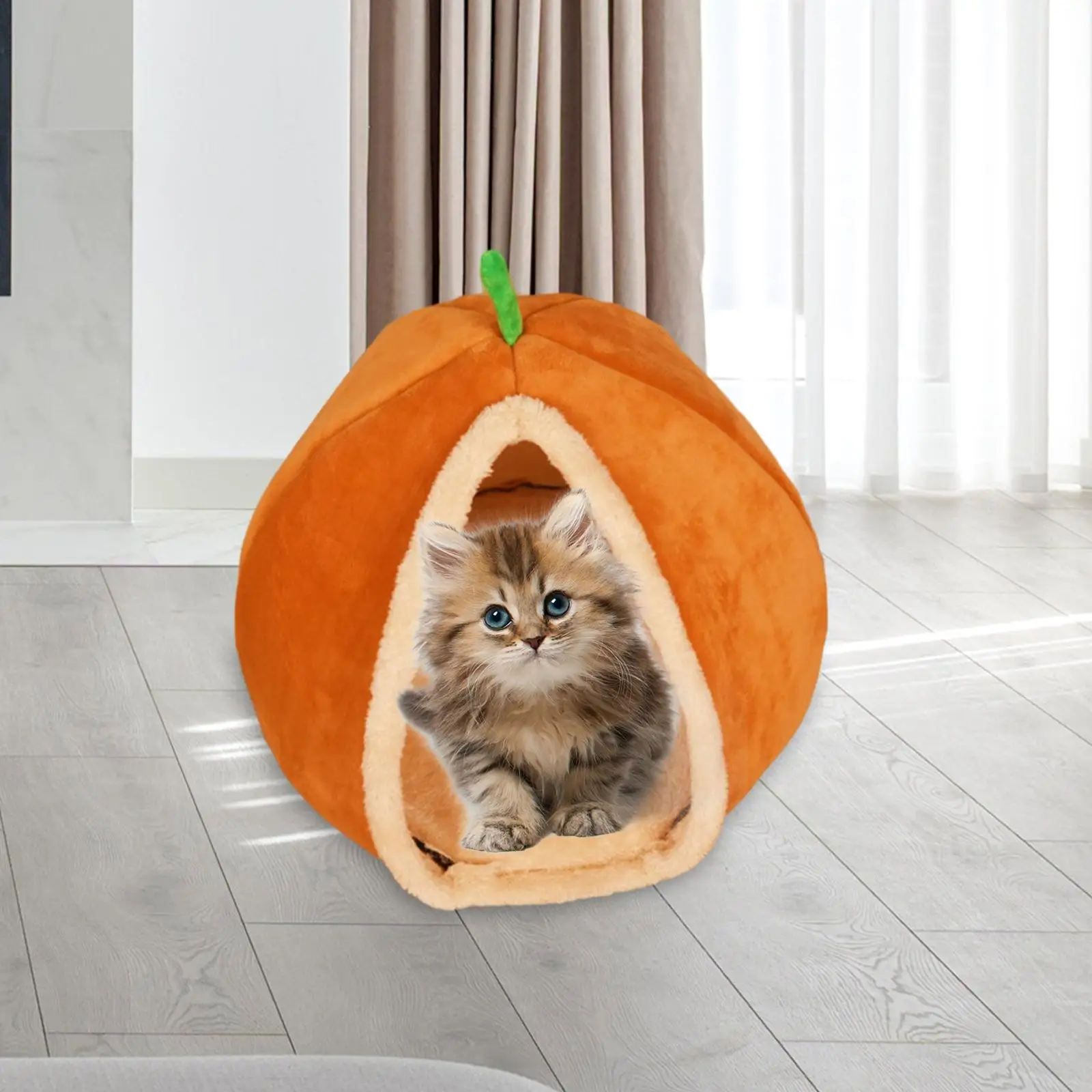 Semi Enclosed Pet Cat Nest Cozy Furniture Self Warming Autumn Winter Sleeping Cat Bed for Pomeranian Dog Puppy Cats Chihuahua