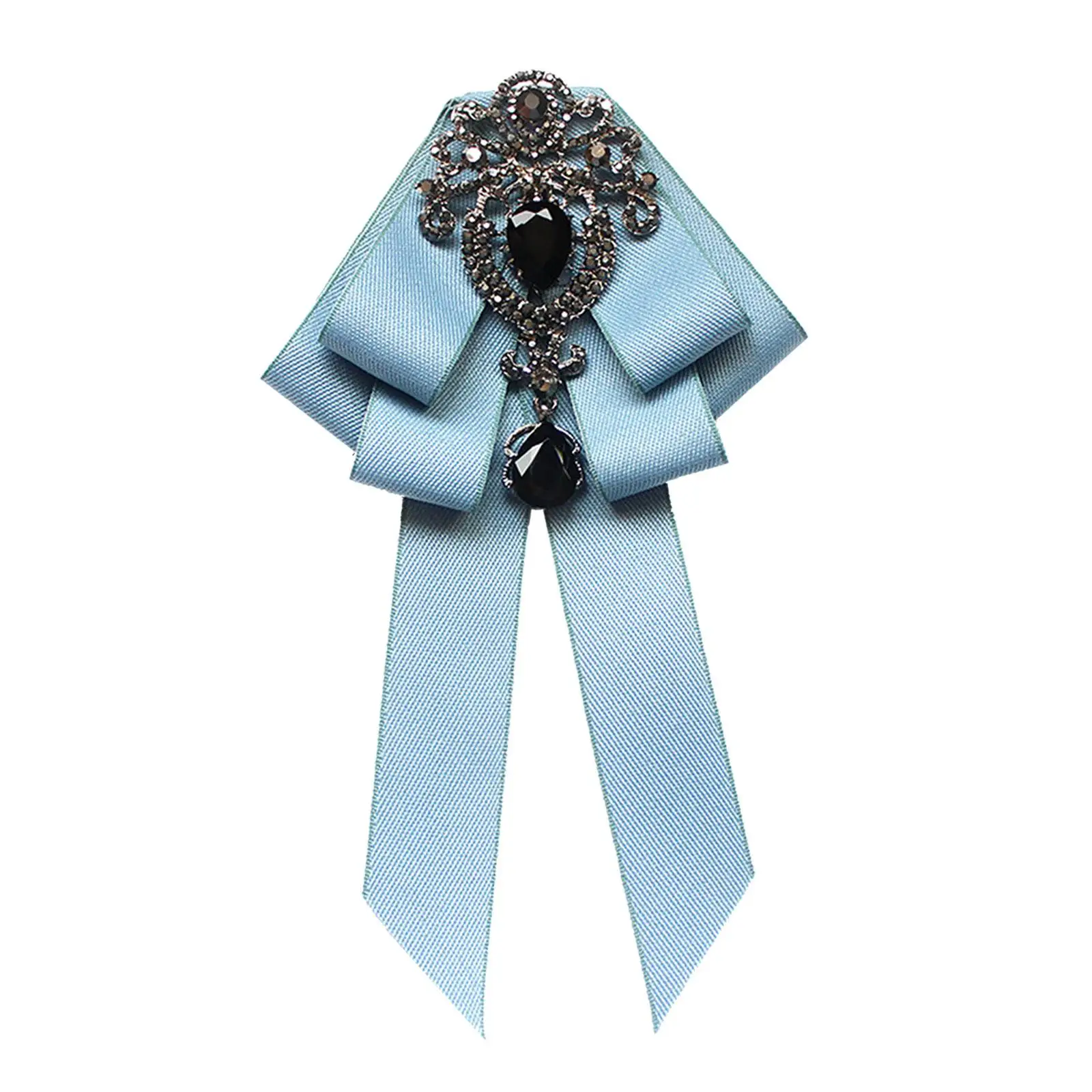 Women`s Bow Tie Adjustable Clothes Decoration Ribbon Brooch for Wedding Lady