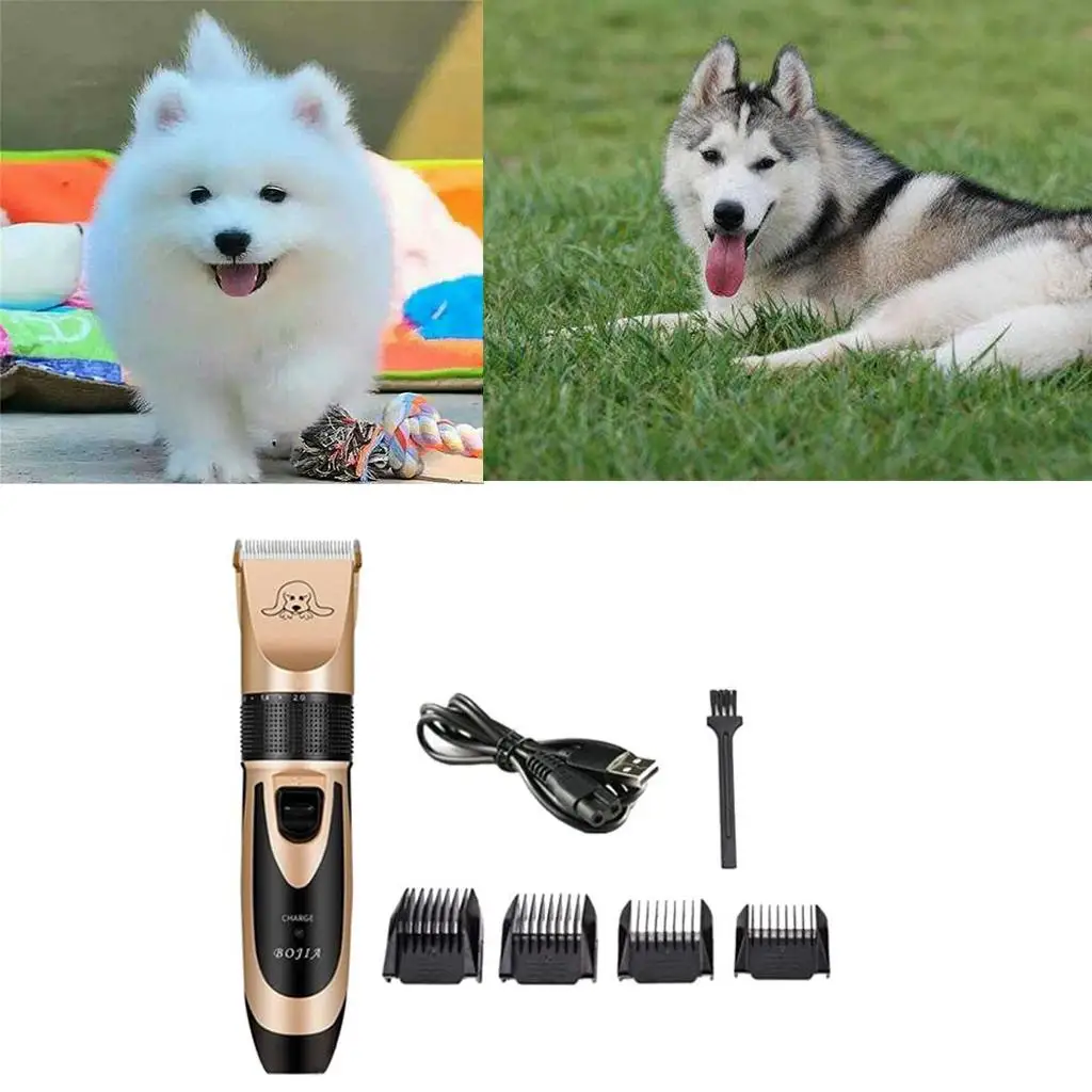 Dog Grooming Clippers  | Cat Hair  with 4 Combs,  | Low Noise | Rechargeable Shaving Tool
