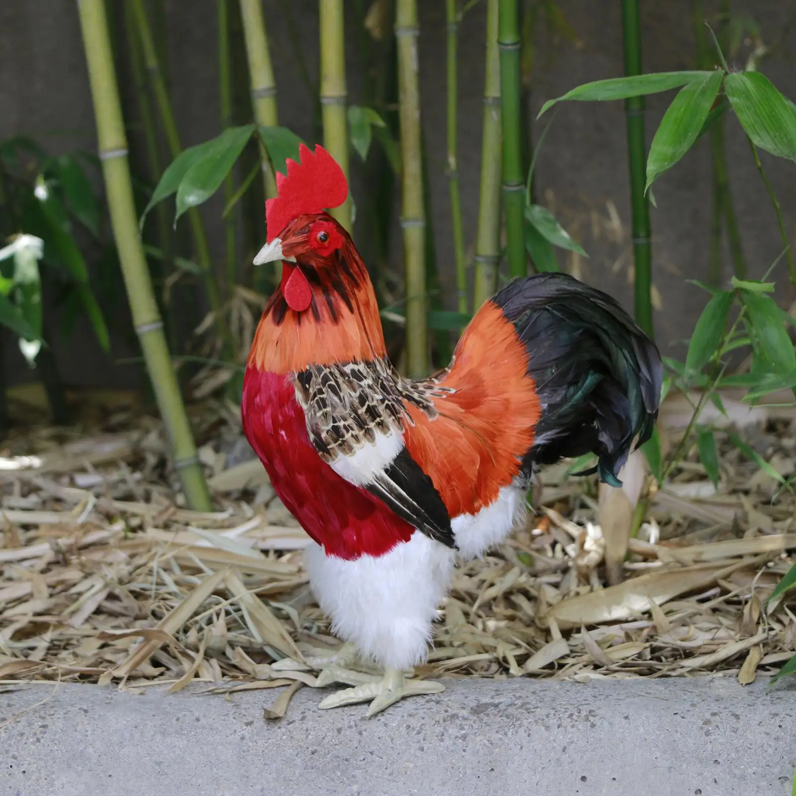 Simulation Rooster Statue Crafts Chicken Ornament Art Decoration for Outdoor Room Lawn Decoration