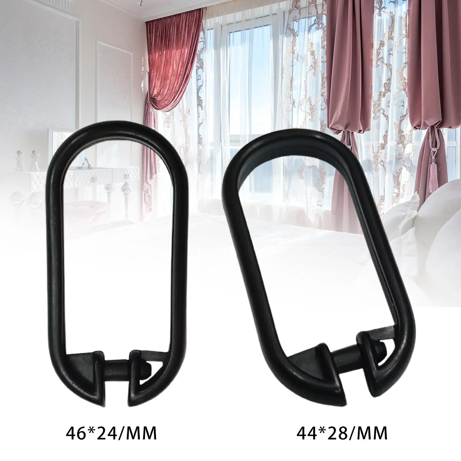 50Pcs Durable Curtain Loop Replaces Multifunctional Buckle Curtain Hanging Loop Buckle for Bathroom Shower Home Accessory