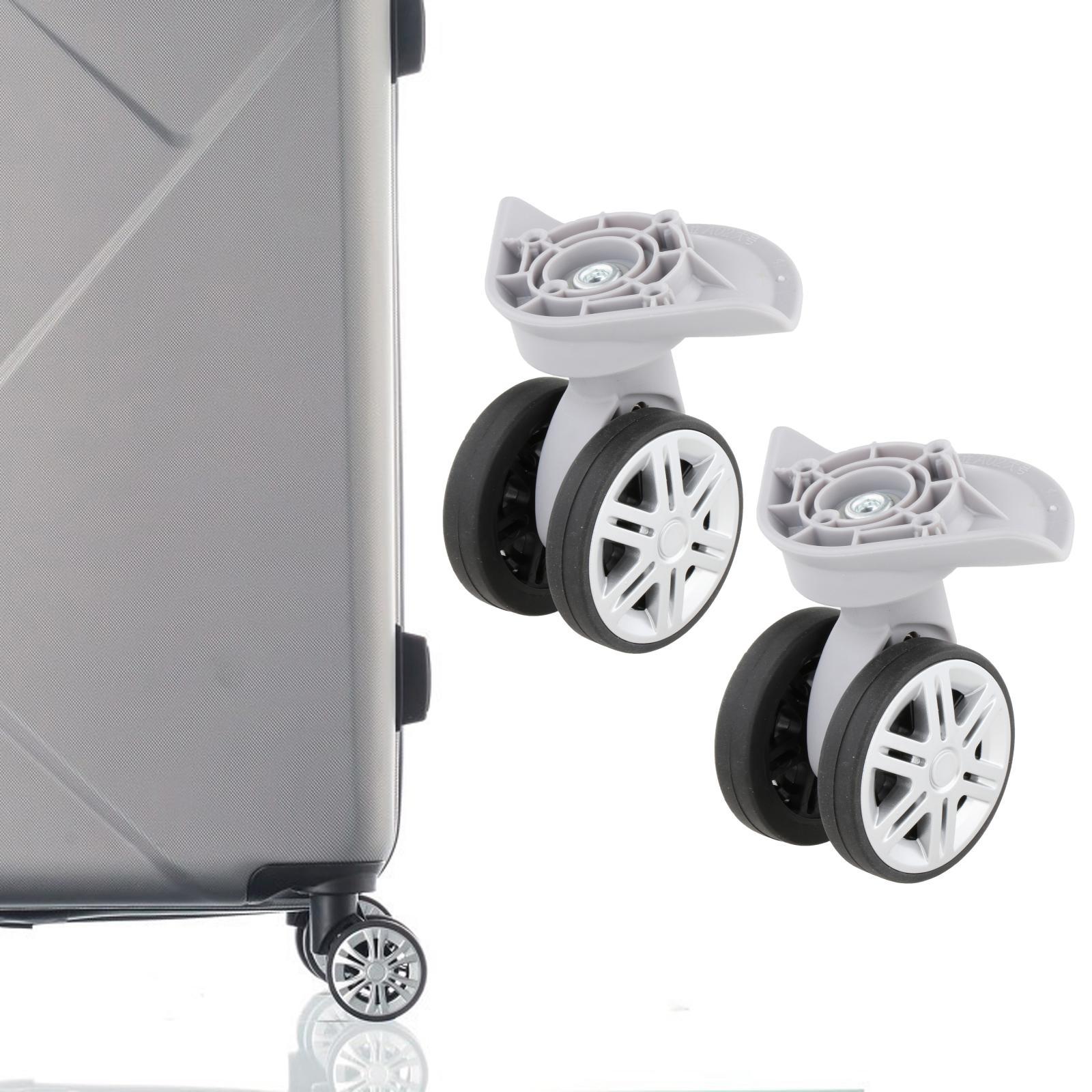 2 Pieces Replacement Luggage Wheels A19 Double Row Roller Heavy Duty Durable Suitcase Wheels Swivel Casters for Travelling Bag