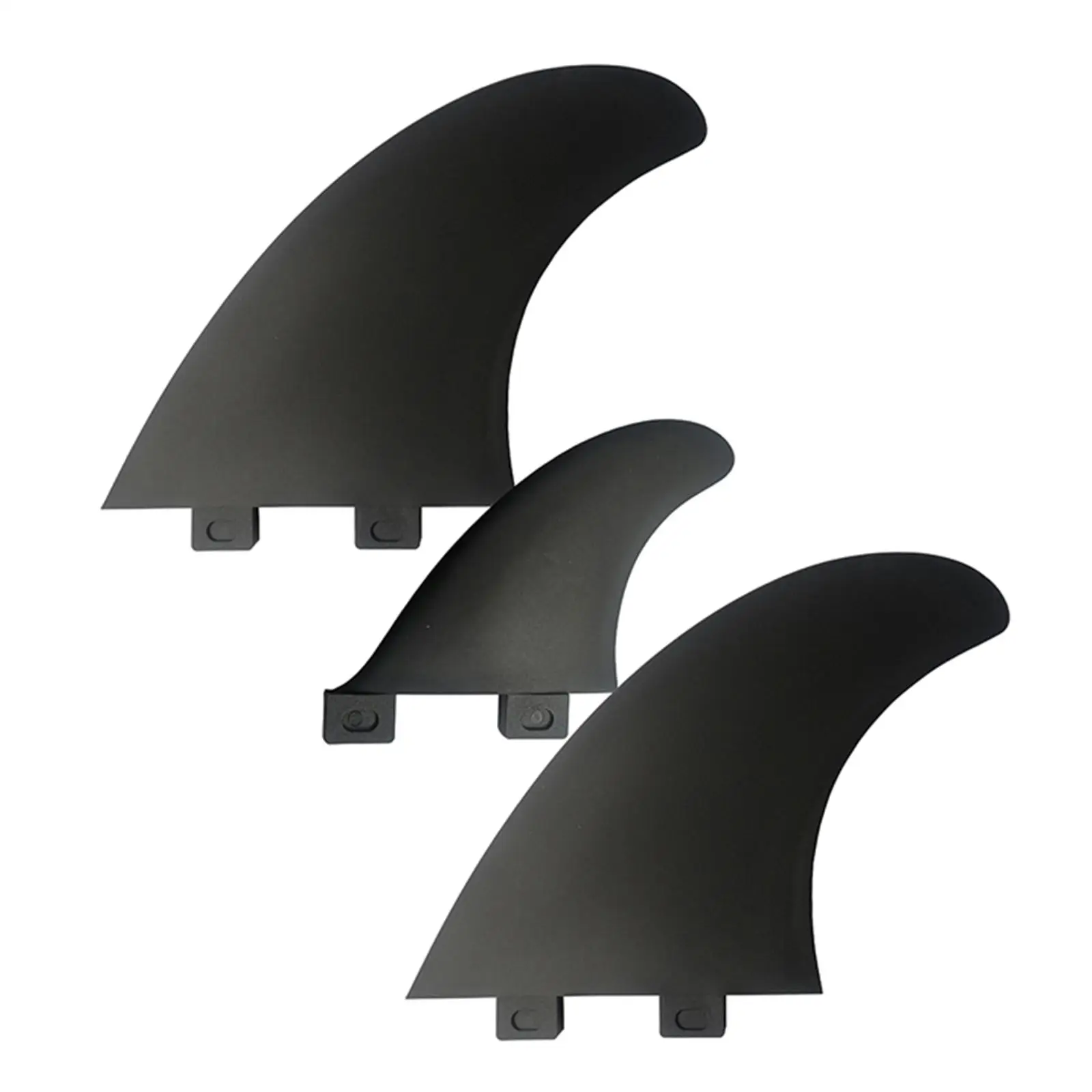 3x Surfboard Fins Surfing Fin Quick Release Replacement Durable for Boat Paddleboard Water Sports Longboard Accessory