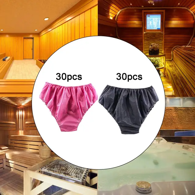 30 Pieces One Time Underwear Breathable Elastic Waist Stretchy Thickened  Briefs Panties for Hotel Travel Salon SPA - AliExpress