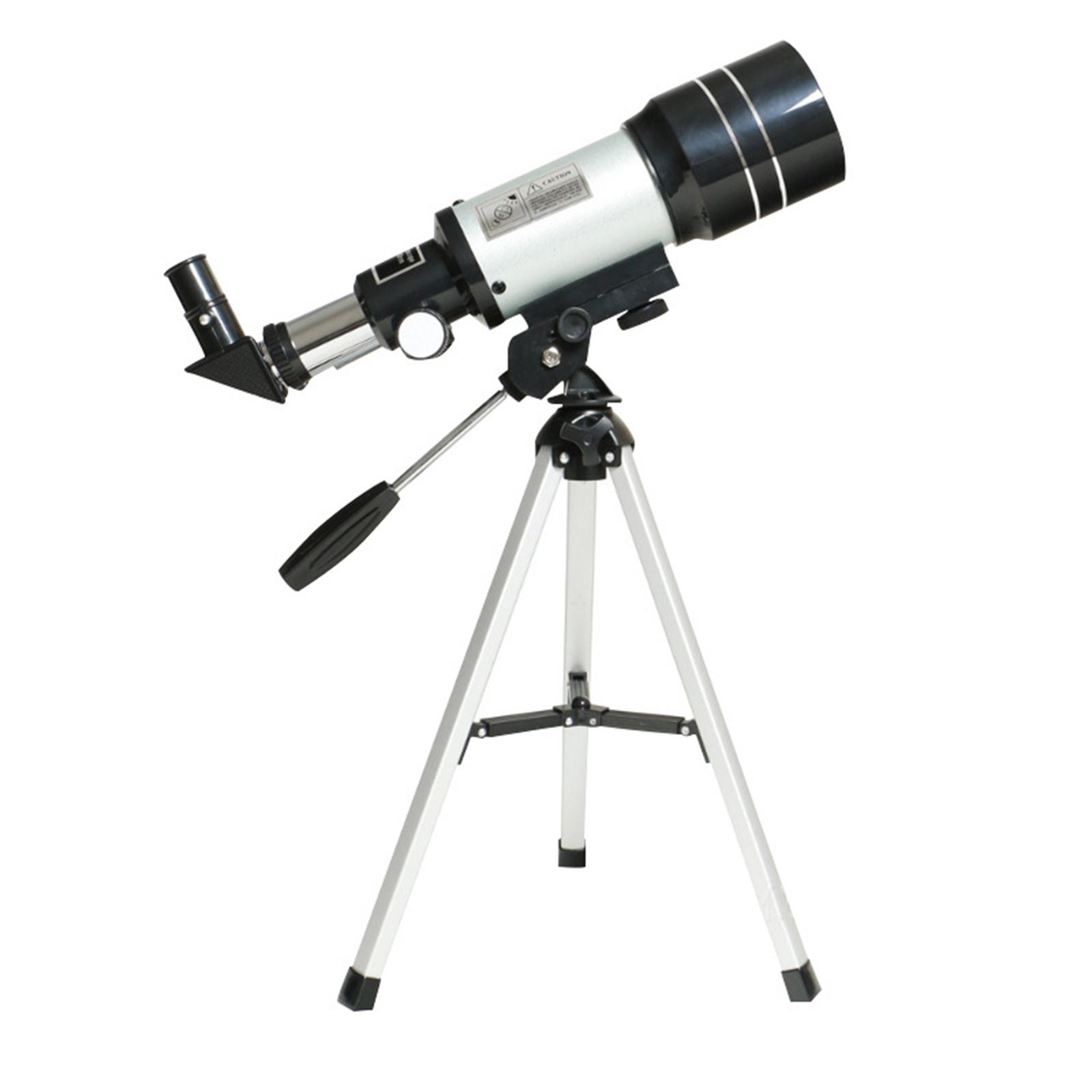 Portable 70mm 300mm Telescope with Tripod for Beginners with from 15x to 150x Eyepieces Refracting Telescope Accessory Durable