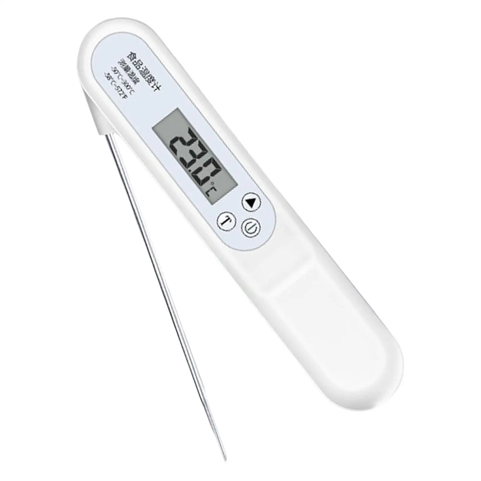 Food Thermometer LCD Display Screen Waterproof Meat Thermometer for Frying