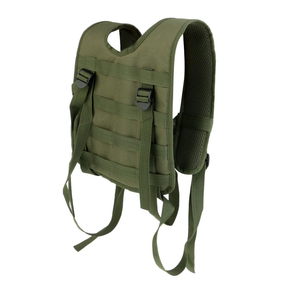 600D Oxford Military  Harness Hunting Shooting Webbing Molle Vest Suspenders Chest Rig for Belt attach