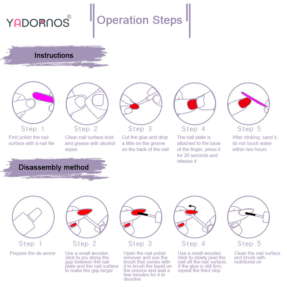 Description Picture 6 of item24pcs Y2K Fake Nails with Lovely Black Heart Designs Reusable French False Nails Full Cover Short Press On Nails for y2k Girls