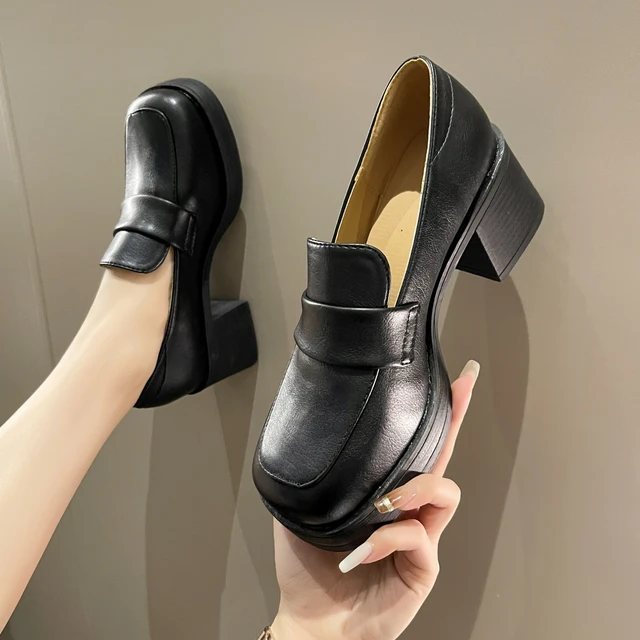 College wind uniforms high heel leather shoes - Thumbnail 1 | Cute shoes,  Pretty shoes, Fashion shoes