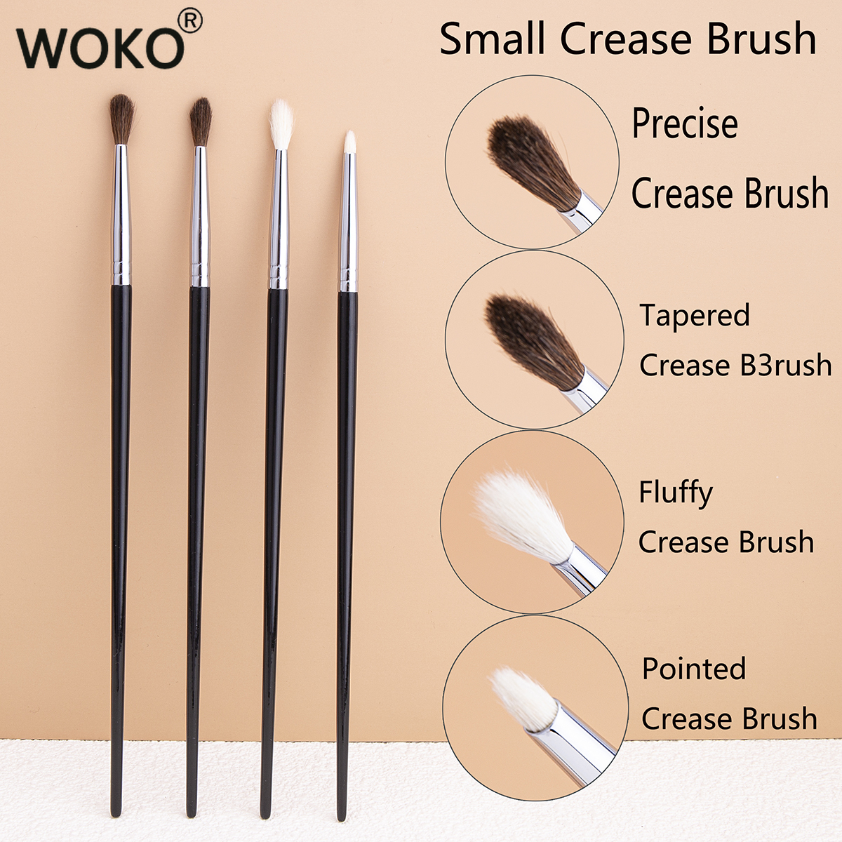 Best of Small Crease Brush Fluffy Goat Hair / Horse Hair Precise Tapered Crease Makeup Tool Mini Pointed Eyeshadow Blending Makeup Brush Reviews & Tips