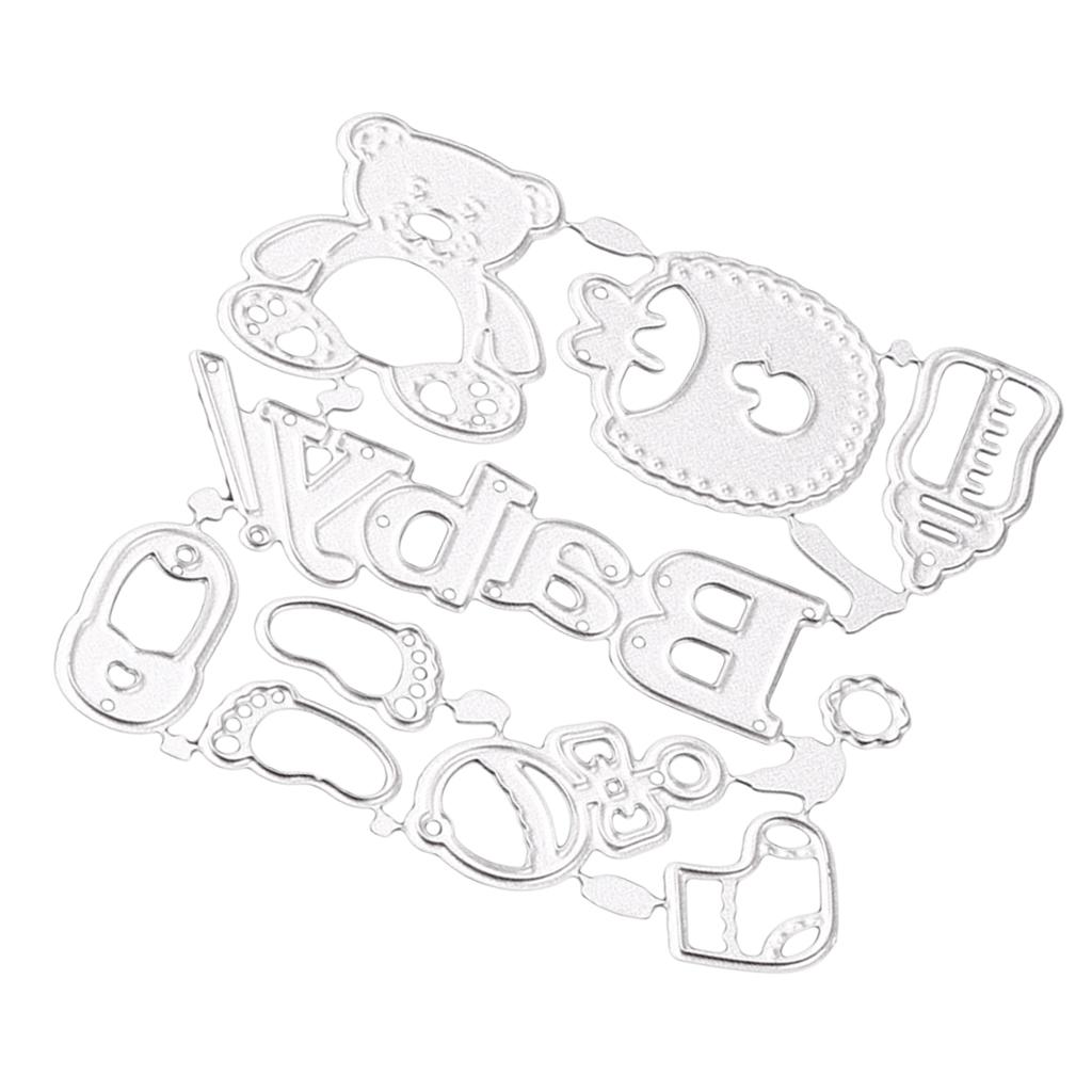 DIY Baby Accessories Metal Cutting Dies Stencils Template Mould for Scrapbook Photo Album Paper Craft Baby Shower Card Making