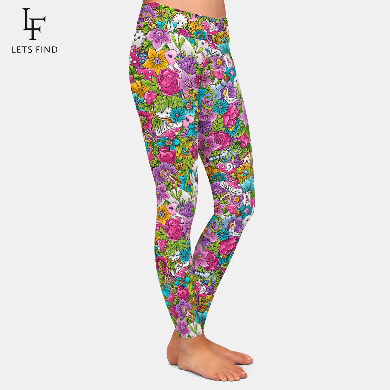 coelhos design leggings feminino cintura alta sexy