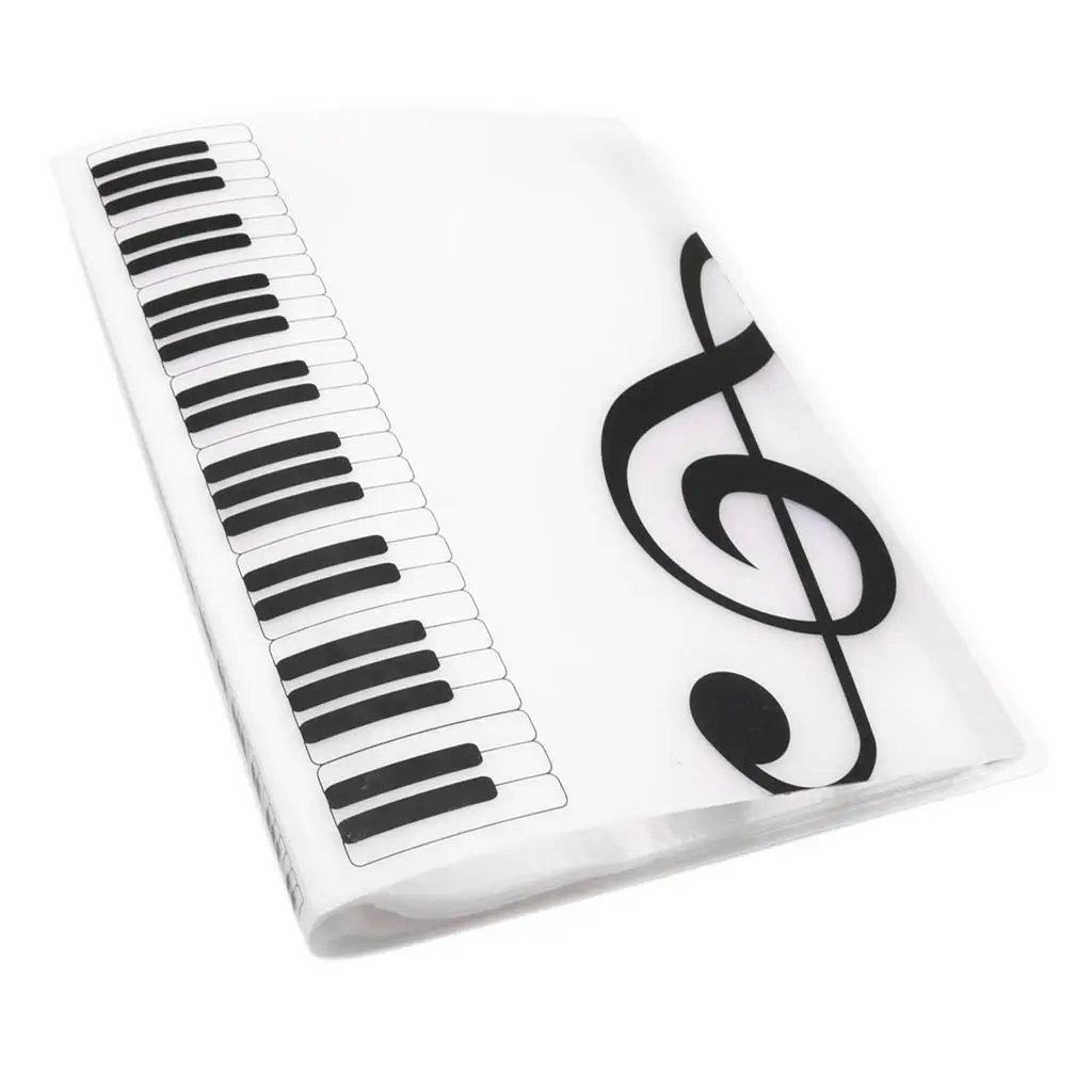 Music Score Files Storage Reusable 12.2`` x 9.45`` x 1.18``, White, for Musician Students Adults