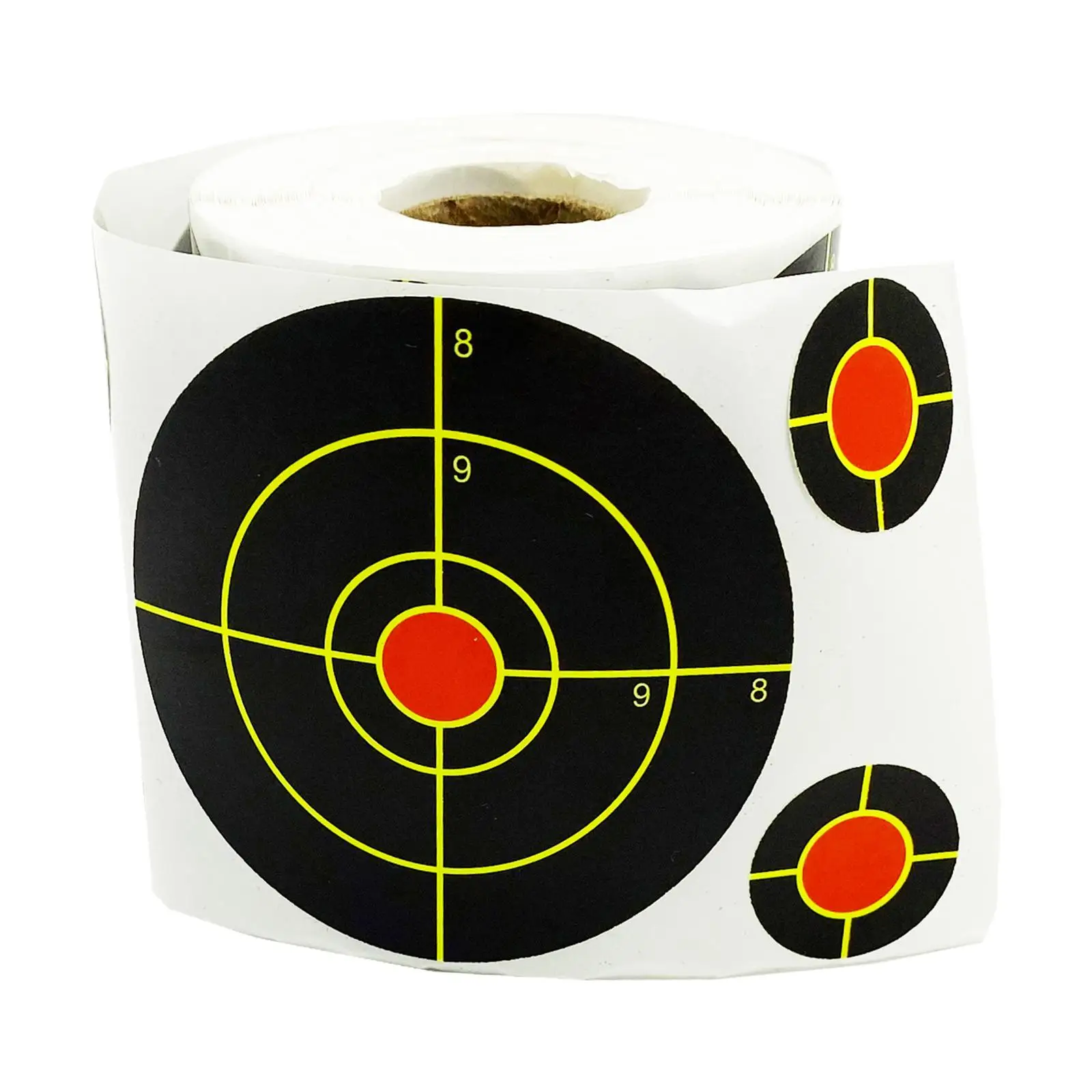 Round Shooting Targets Paper Sticker Splatter Reactive Adhesive Paste High Visibility Paper Target for Archery Garden Bow Arrow
