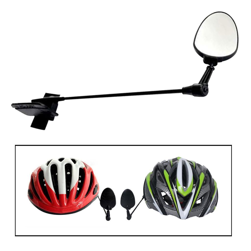 Flexible Bike Helmet 60°Rotated Riding Rearview Crash Hat Flat Mirror