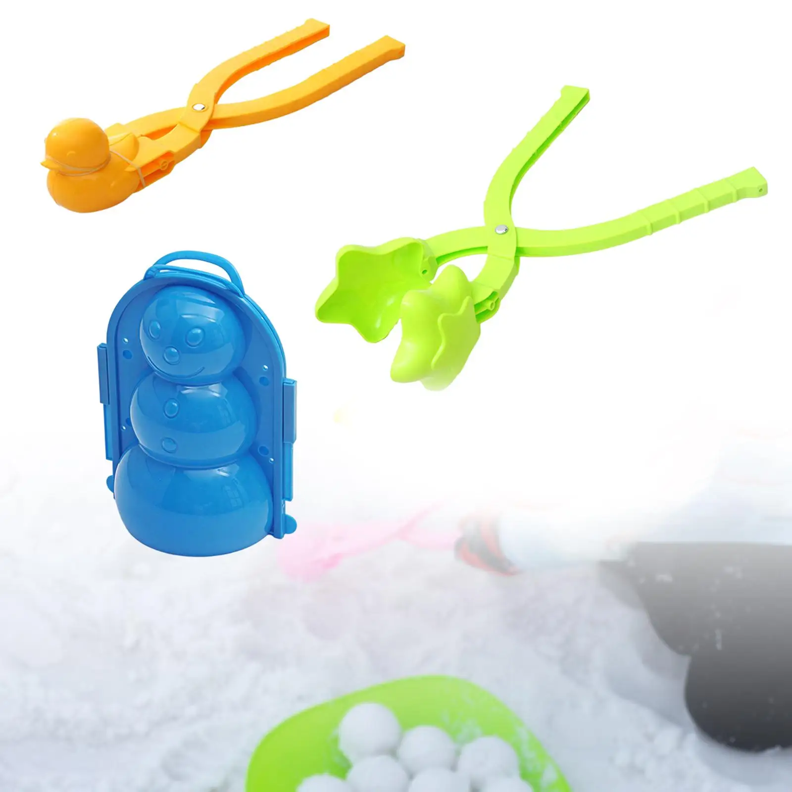 Portable Snowball Clamp Wear Resistant Practical Gifts Adorable Snow Ball Making Tools for Outdoor Games Winter Girls Boys