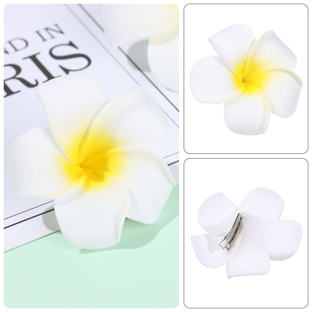 Best of Elegant Women Girl Simulation Hair Accessories Hair Clip Beach Seaside Flower White Plumeria Hairpin Reviews & Tips