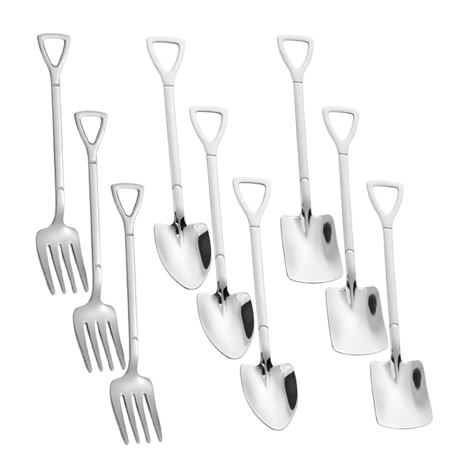 9x Household Cutlery Set Dinnerware Espresso Spoons Tableware for Christmas