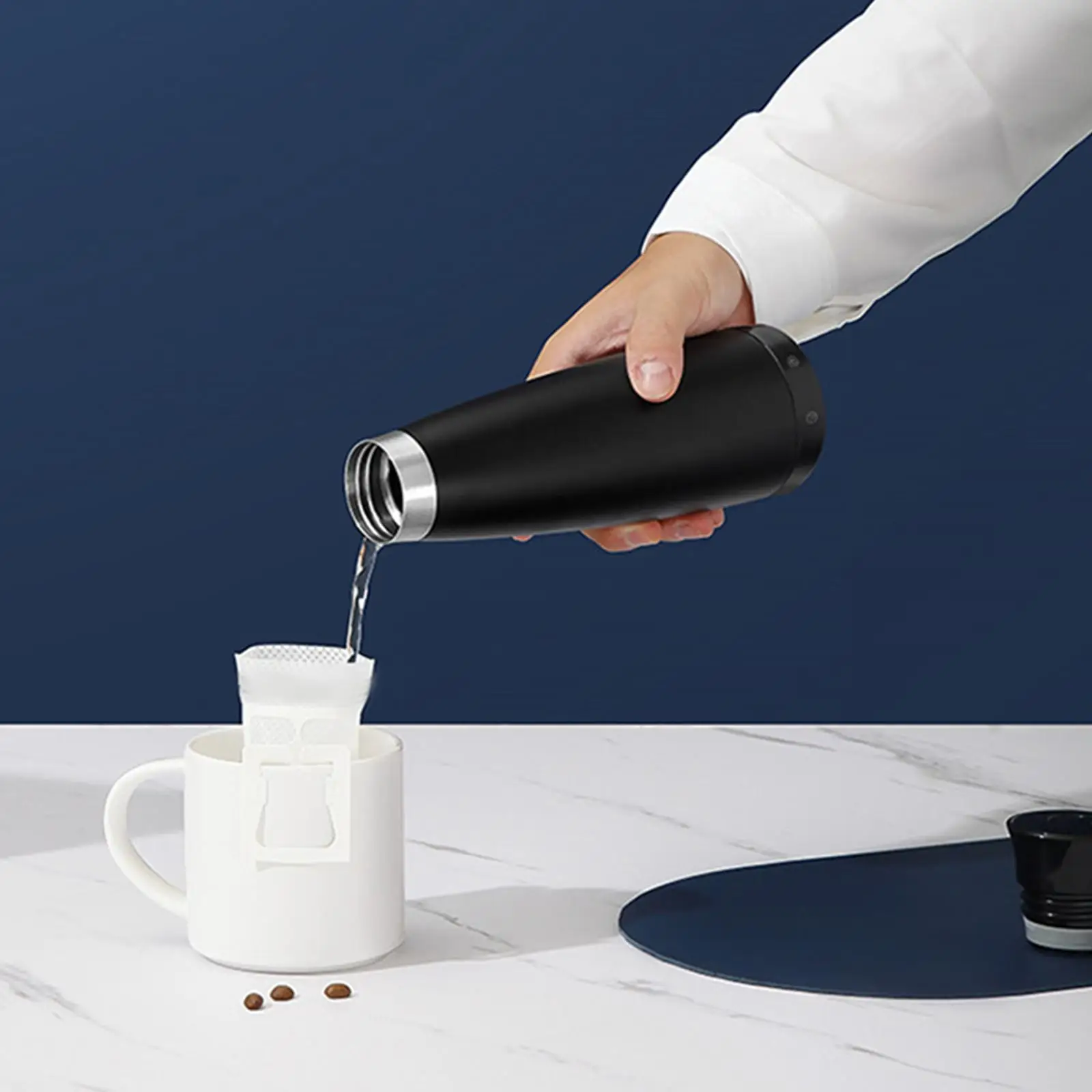 Electric Water Cup Portable Heating Water Bottle for Coffee