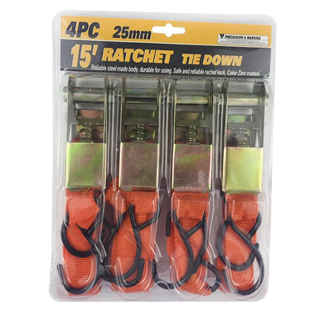 Ratchet Straps, 1 `` X 15 Foot Ratchet Attachments for Moving And