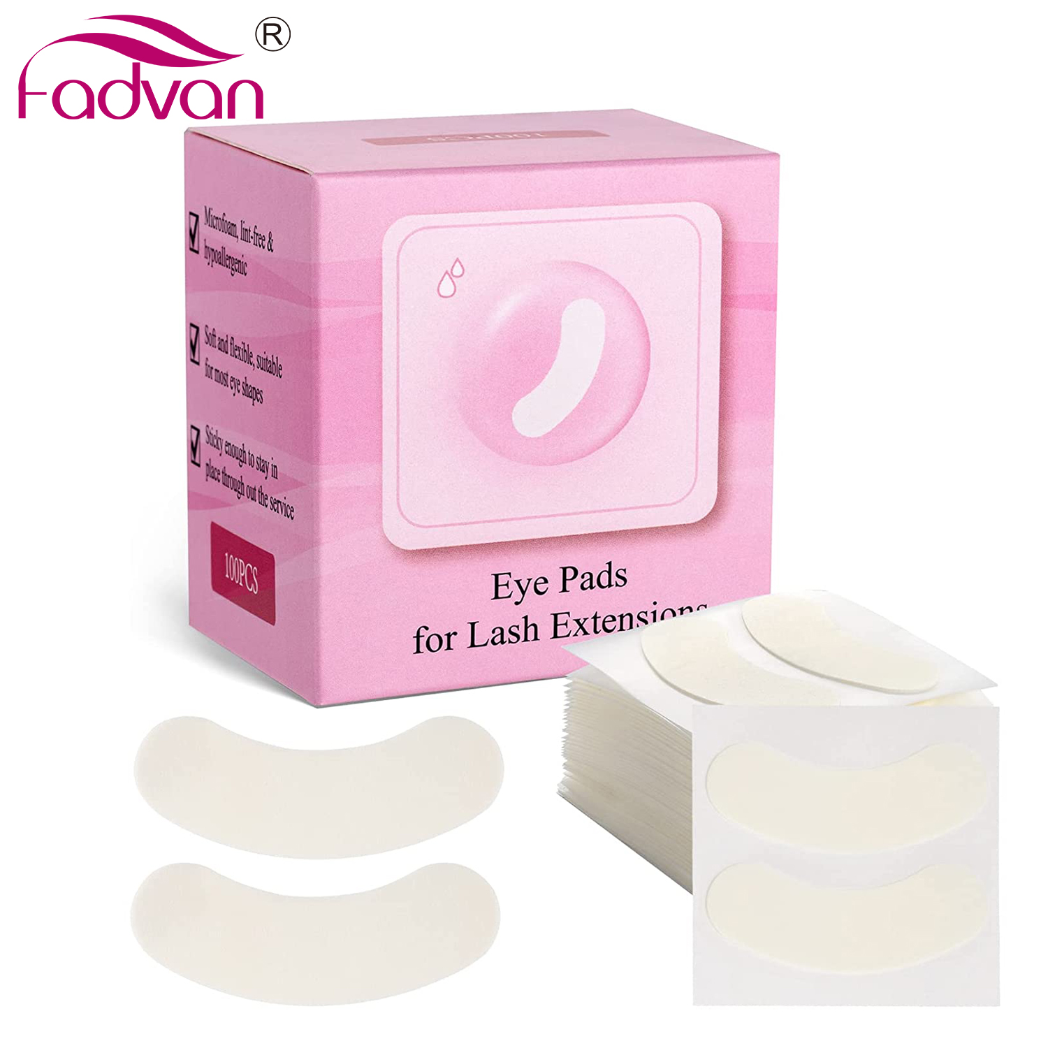 Best of Fadvan 100 Pair / box Foam Eye Pads Gel Patch For Lash Extension Small Size Microfoam Lash Pad Lint Free Hypoallergenic Waterproof Reviews & Tips