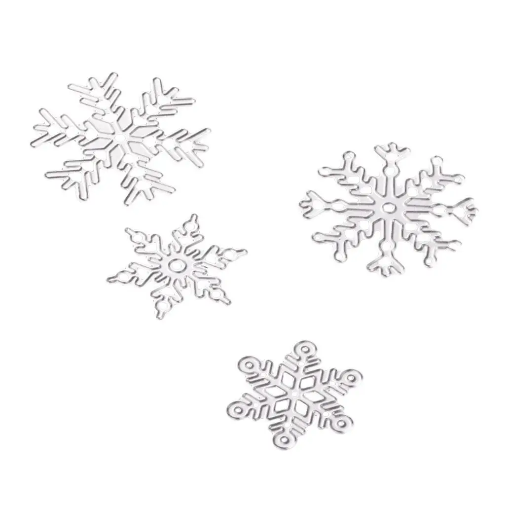 4pcs DIY Snowflake Metal Cutting Dies Stencils for Scrapbook Album Paper Craft Embossing Christmas XMAS Party Card Decoration