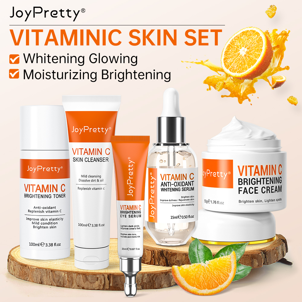 Best of JoyPretty Vitamin C For Face Whitening Dark Spots Removal Cream Skincare Kits Eye Lightening Moisturizing Facial Serum Skin Care Reviews & Tips