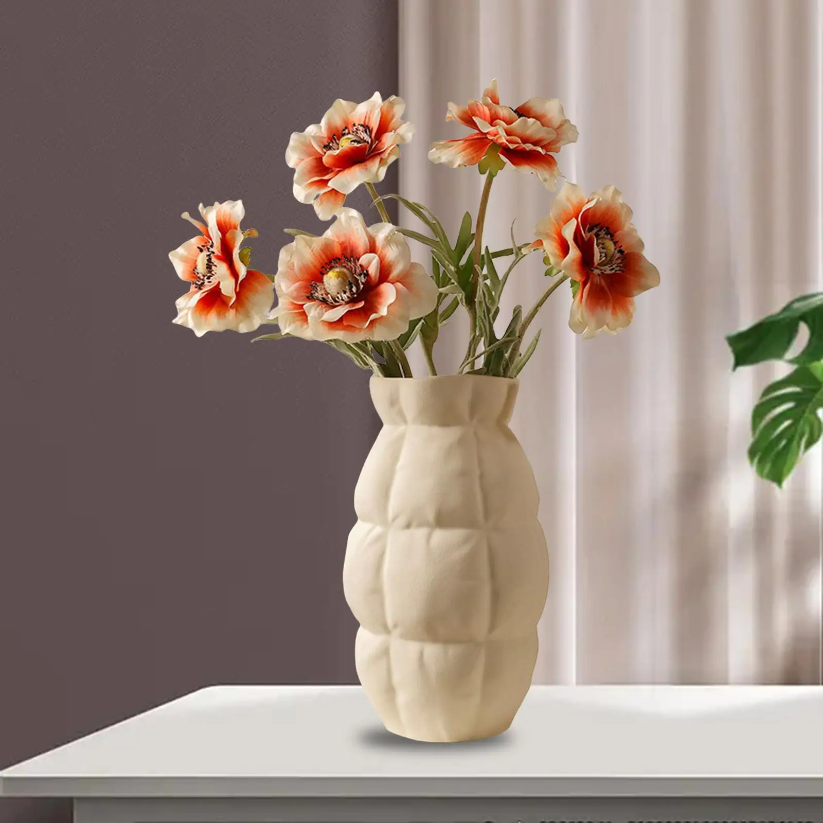 Nordic Style Vase Flower Container Flowerpot Statue Floral Arrangement for Office Hotel Desktop Living Room Decoration