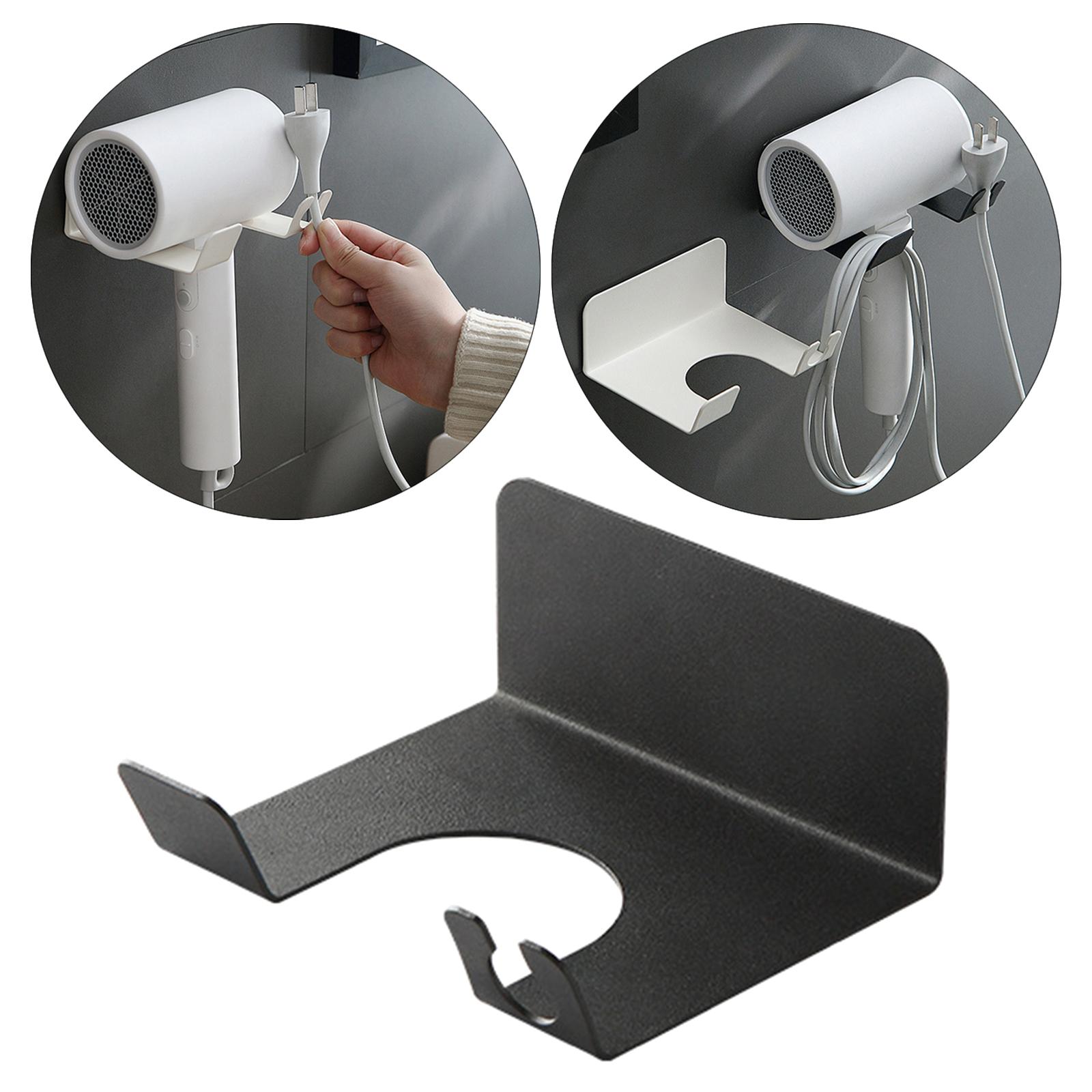 Wall Mounted Hair Dryer Holder Free of Punch Stable Durable Steel Bracket Storage Rack for Bathroom Hotel Straightener Flat Iron