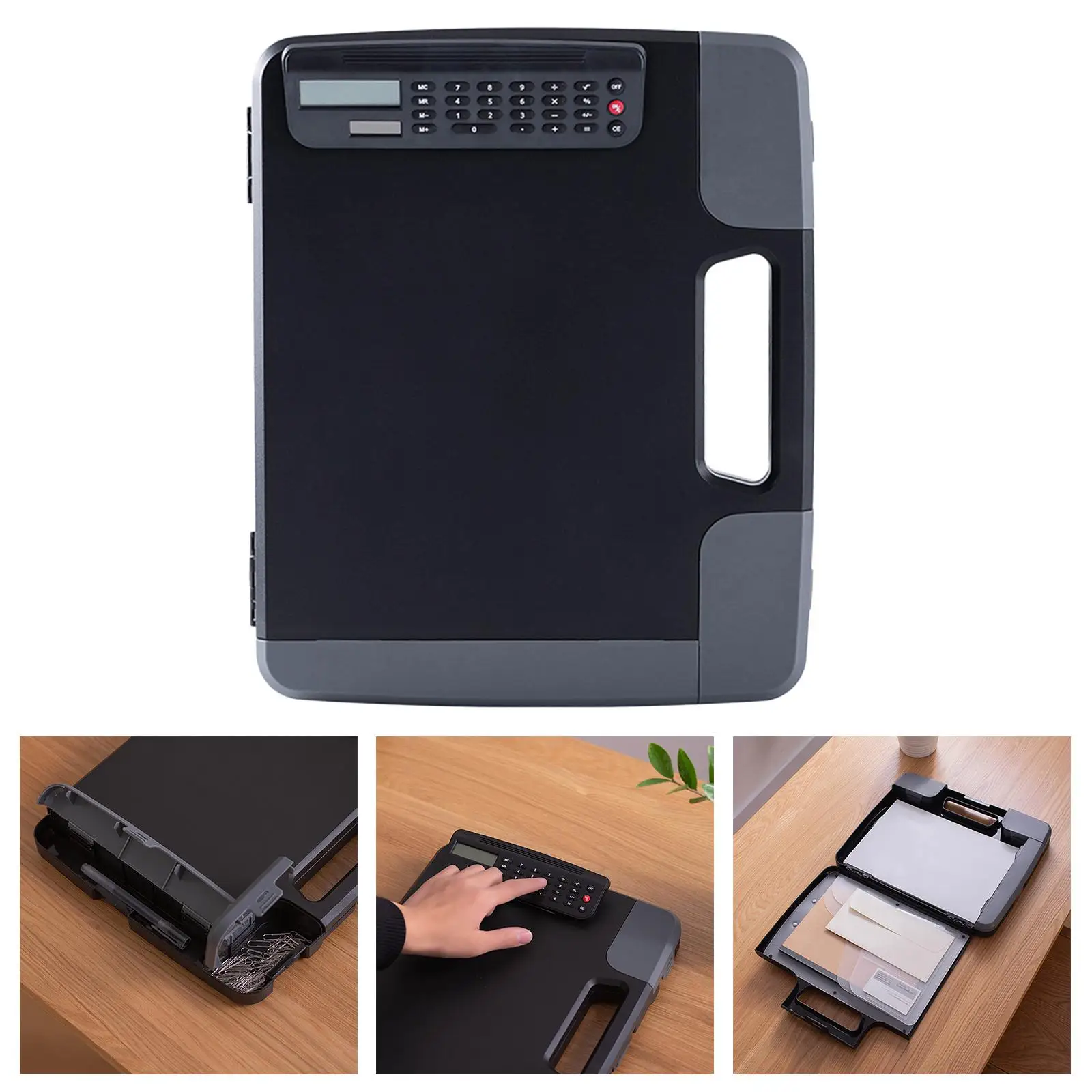 Document Clipboard with Calculator Writing Drawing Pad for Office Supplies