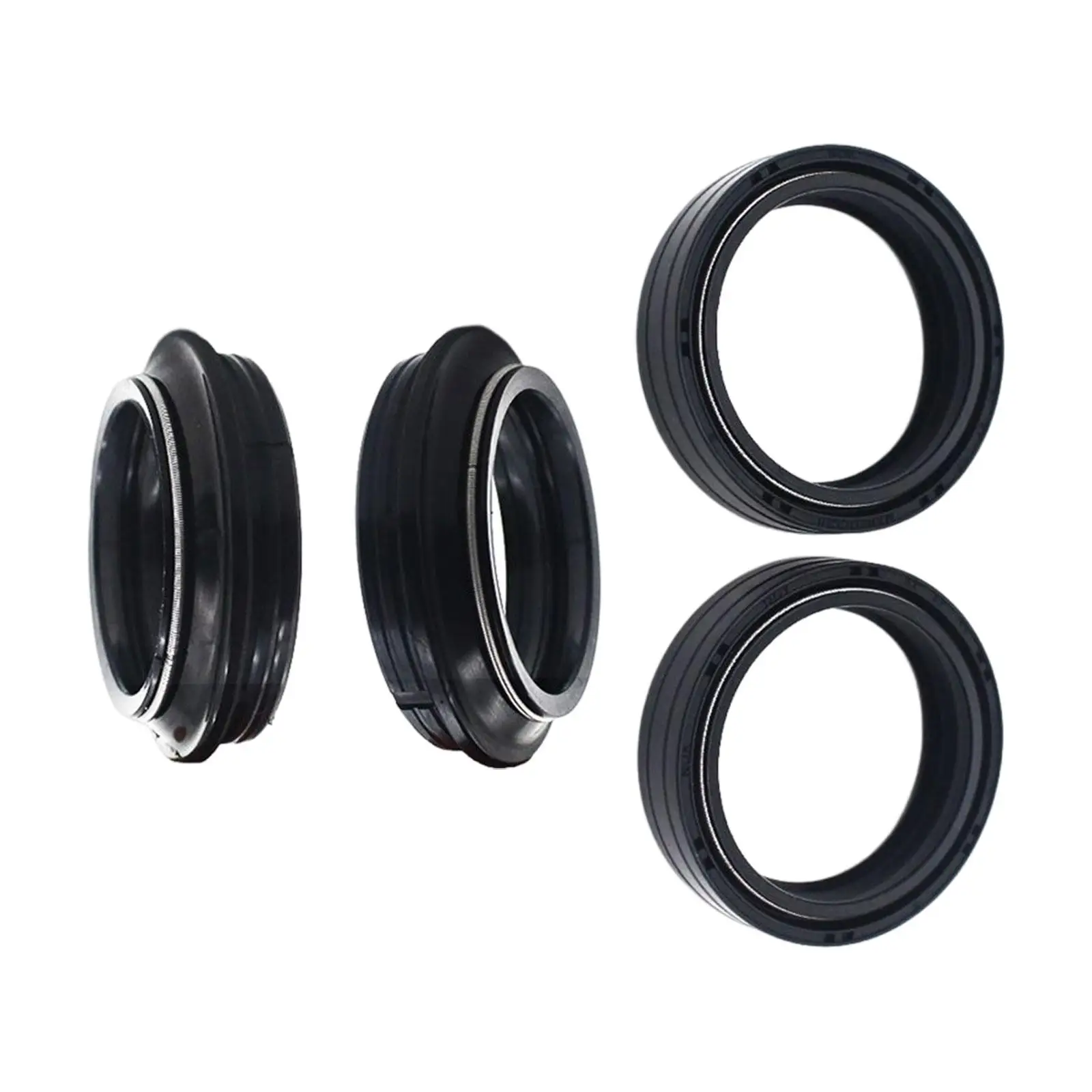 Front Fork Shock Oil Seal and Dust Seal Set Rubber Motorcycle Accessories for