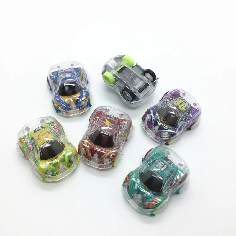 hot wheels cars 10Pcs Double Deck Transparent Graffiti Pull Back Mini Cars Toys Funny Cartoon Vehicle Model Baby Kids Educational Birthday Gifts monster truck toys